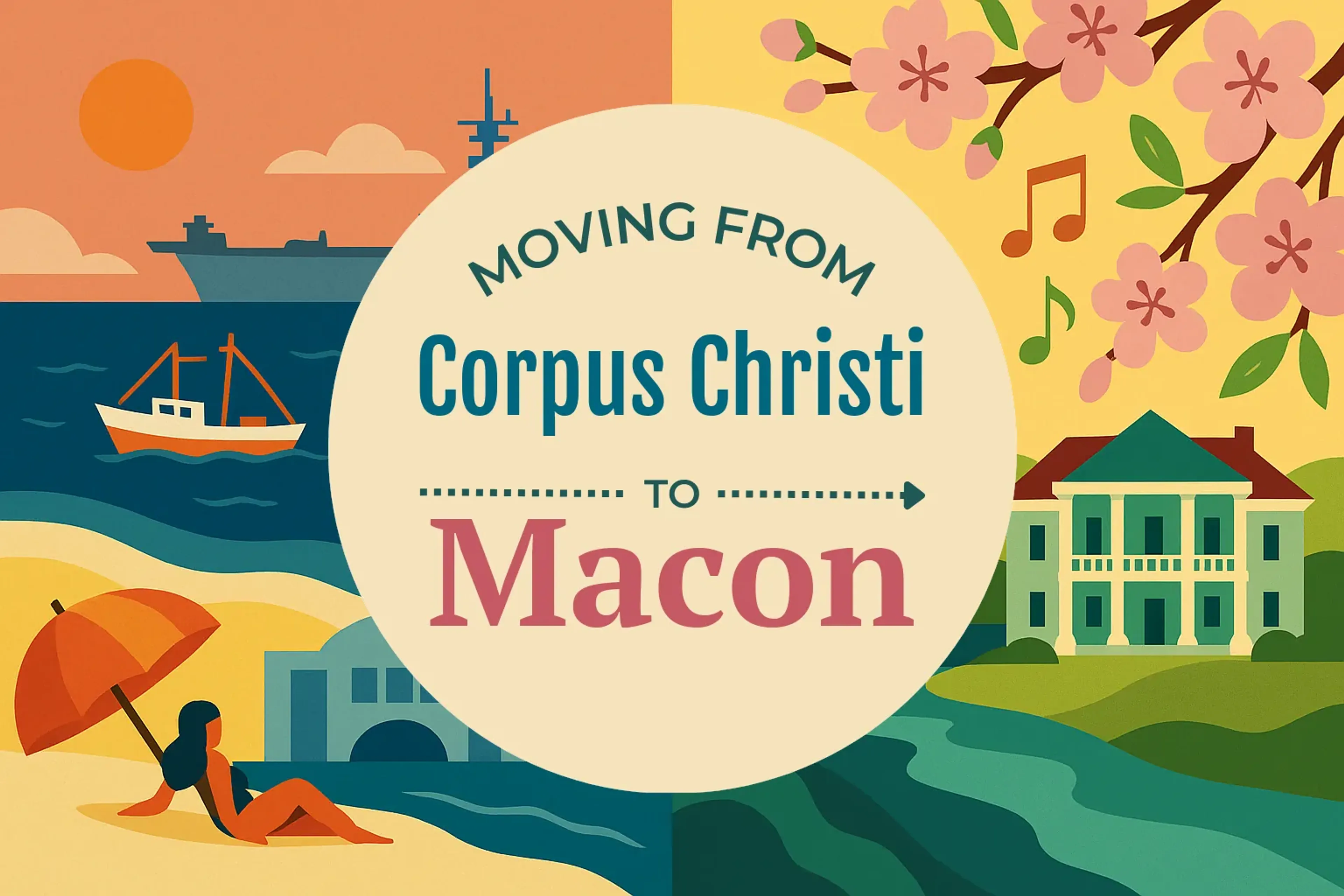 Side-by-side comparison of Corpus Christi to Macon moving companies
