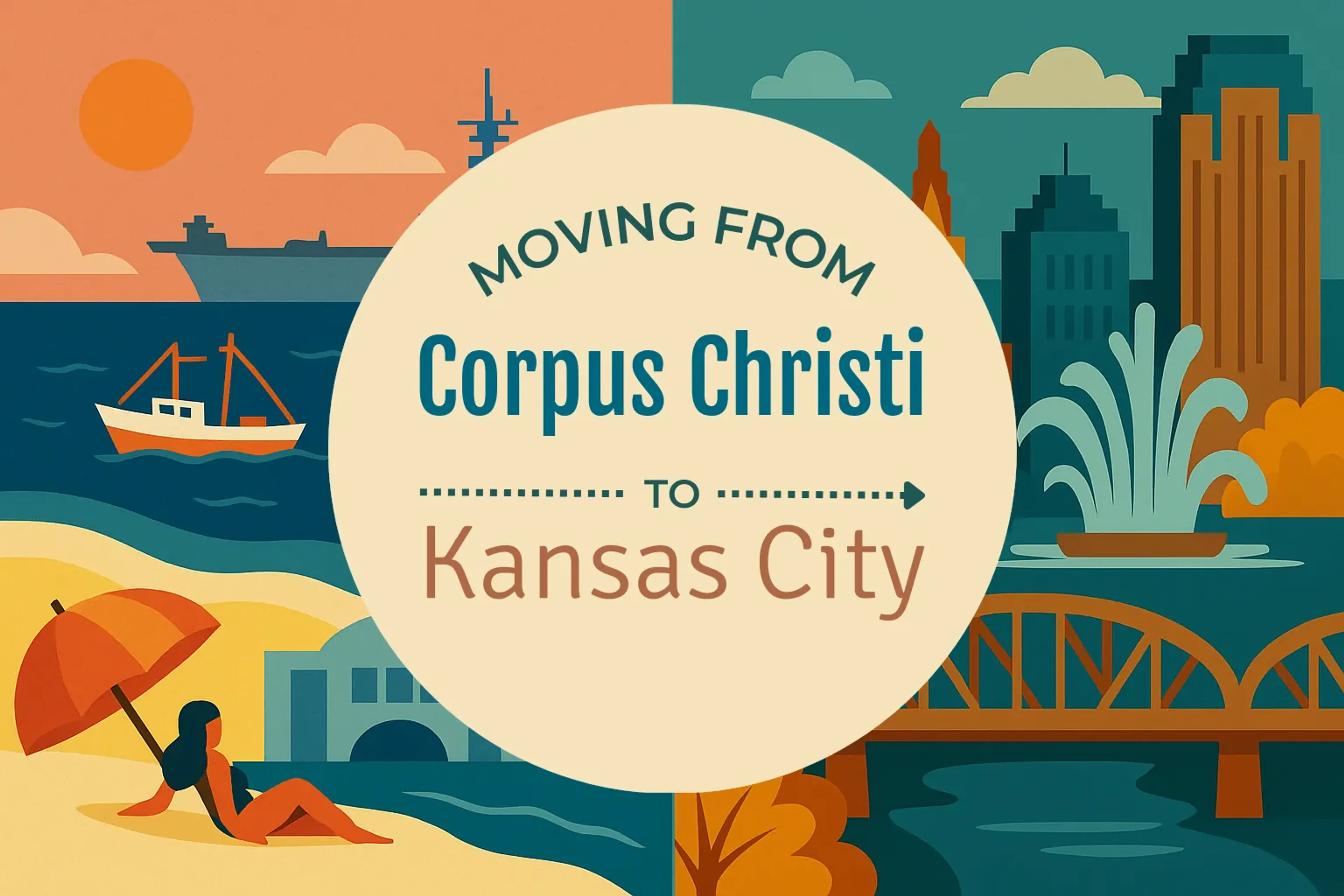Side-by-side comparison of Corpus Christi to Kansas City moving companies