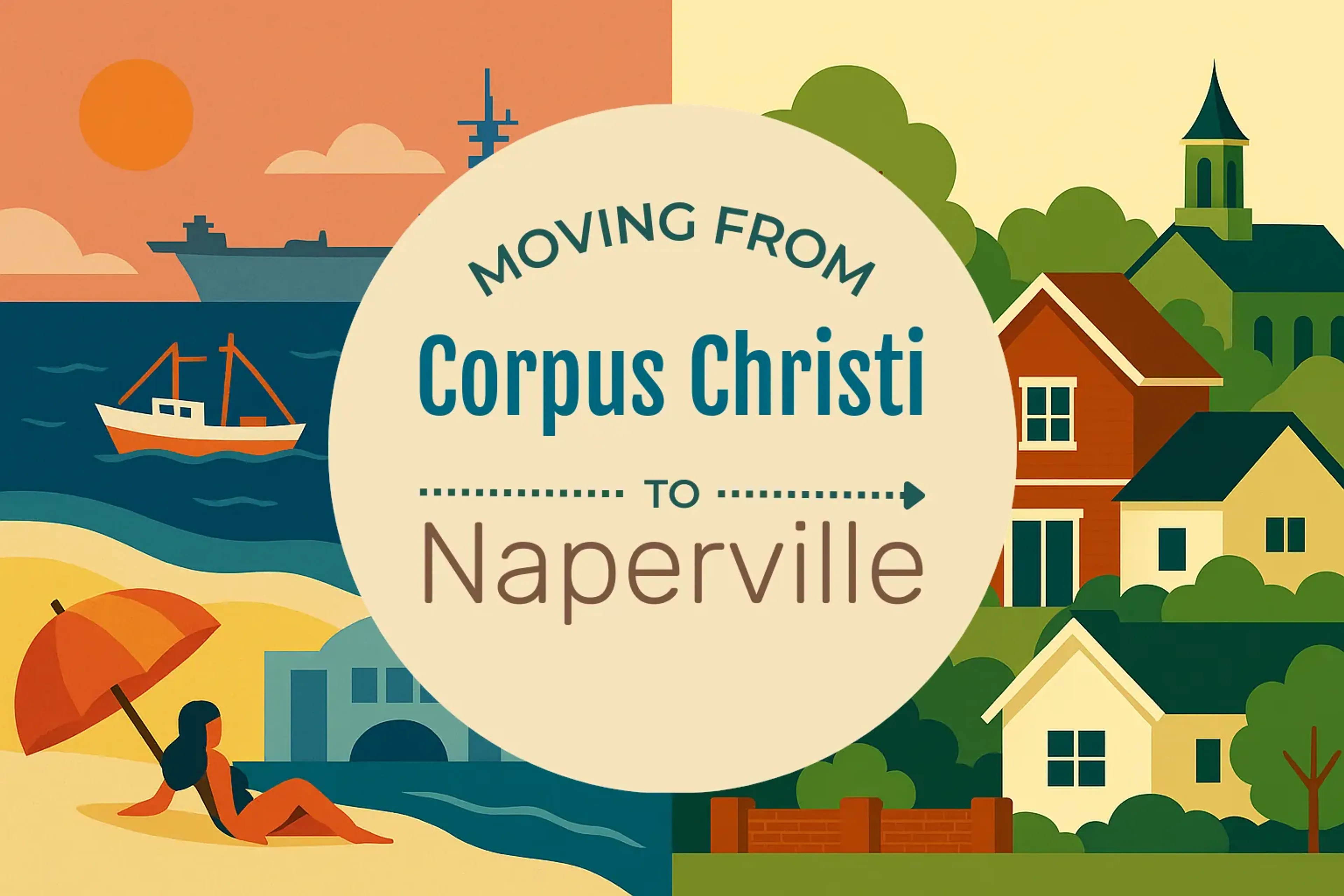 Side-by-side comparison of Corpus Christi to Naperville moving companies
