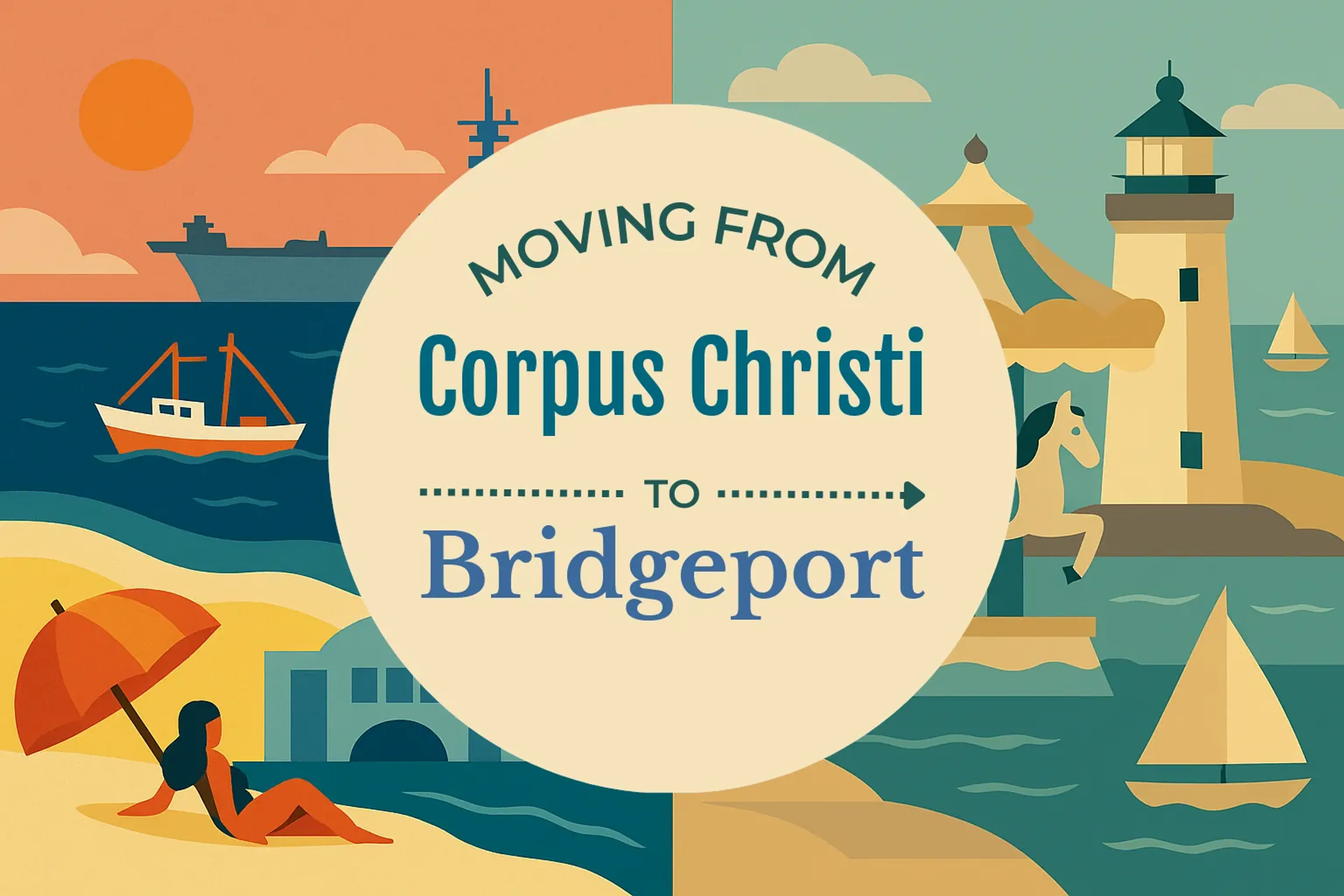 Side-by-side comparison of Corpus Christi to Bridgeport moving companies