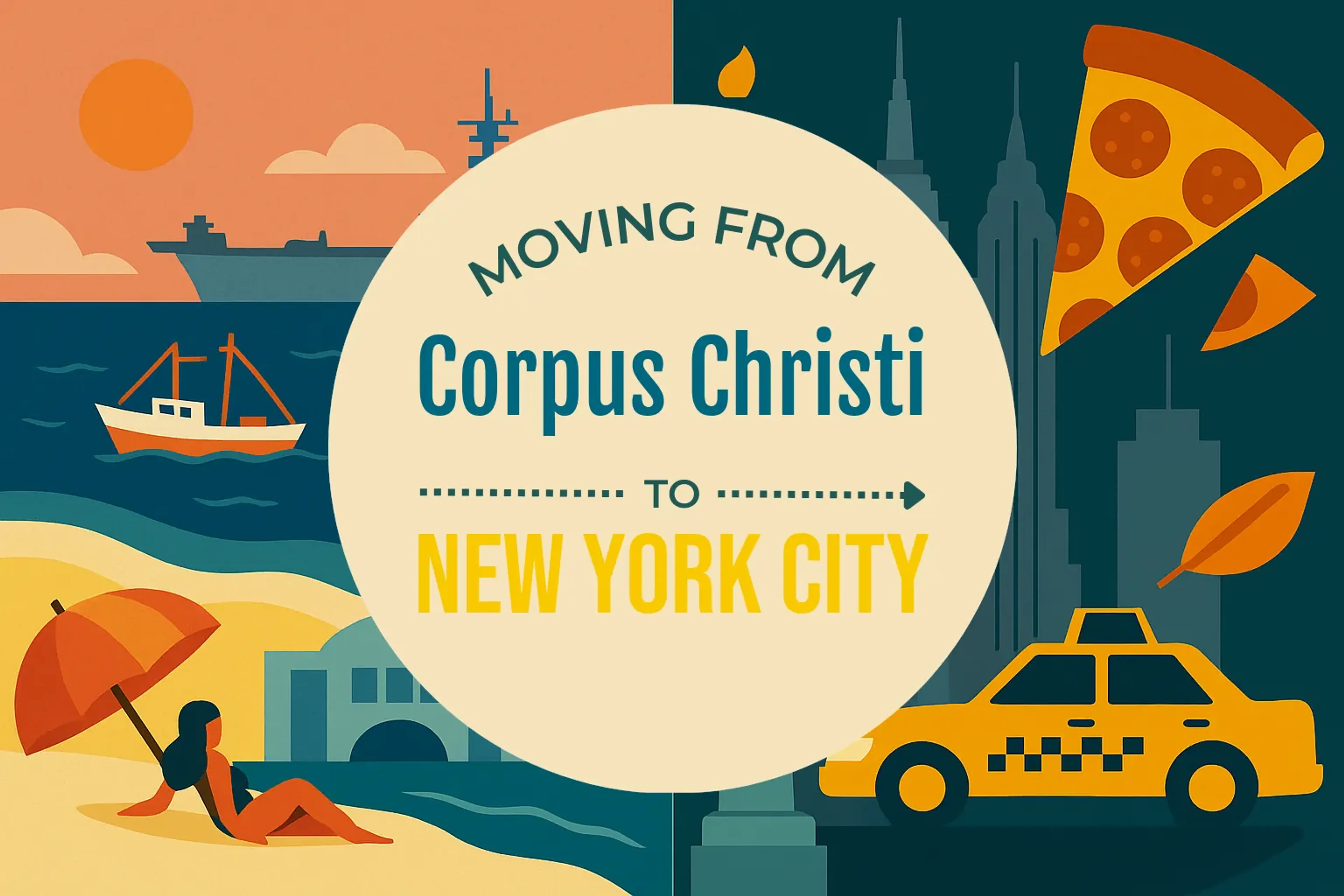 Side-by-side comparison of Corpus Christi to New York City moving companies