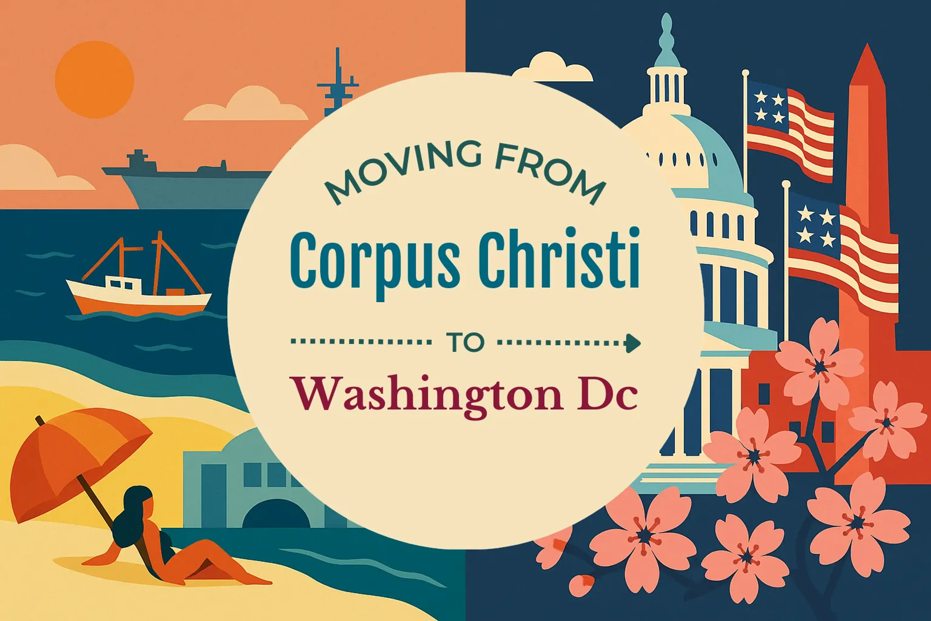 Side-by-side comparison of Corpus Christi to Washington DC moving companies