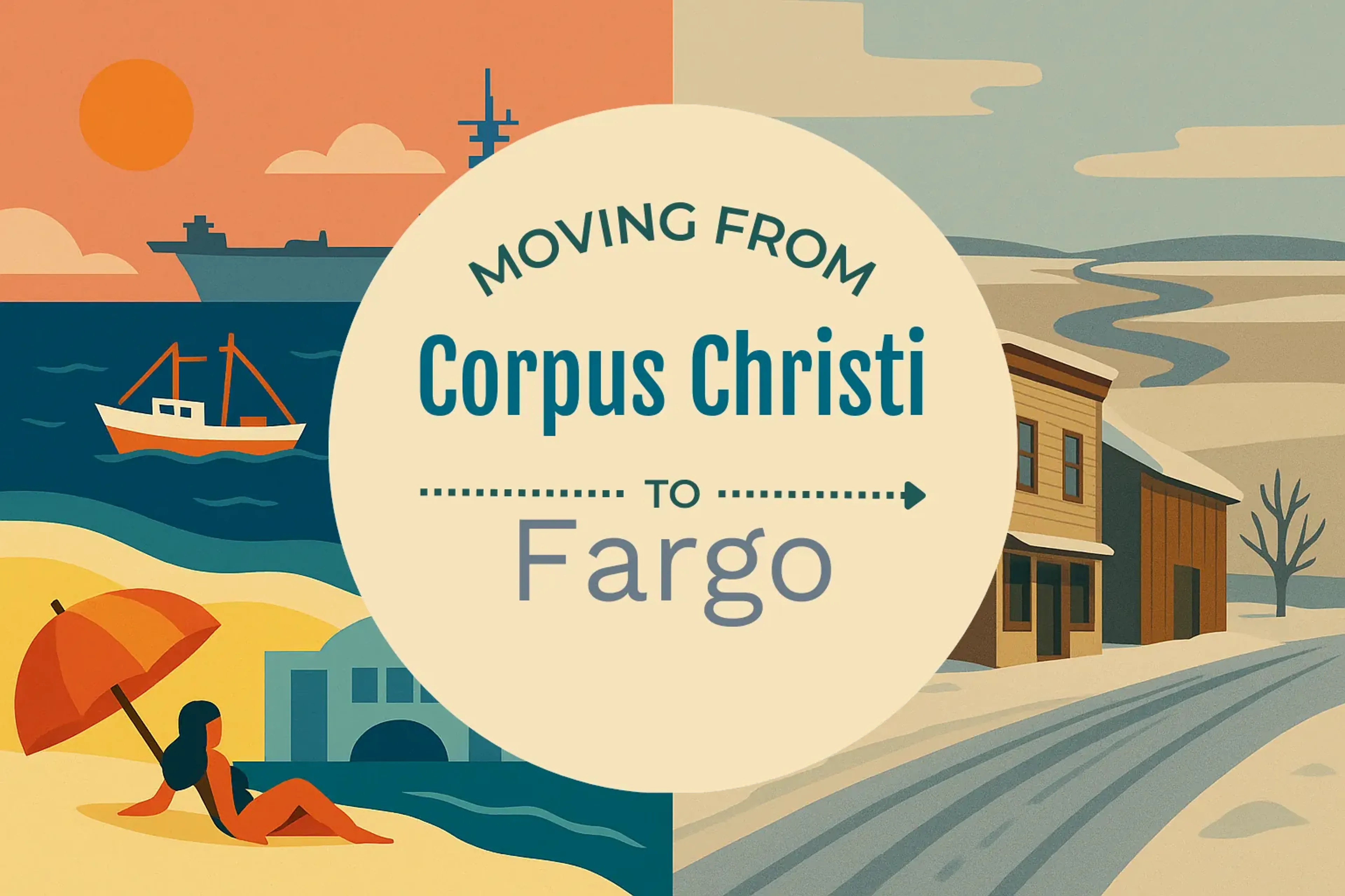 Side-by-side comparison of Corpus Christi to Fargo moving companies