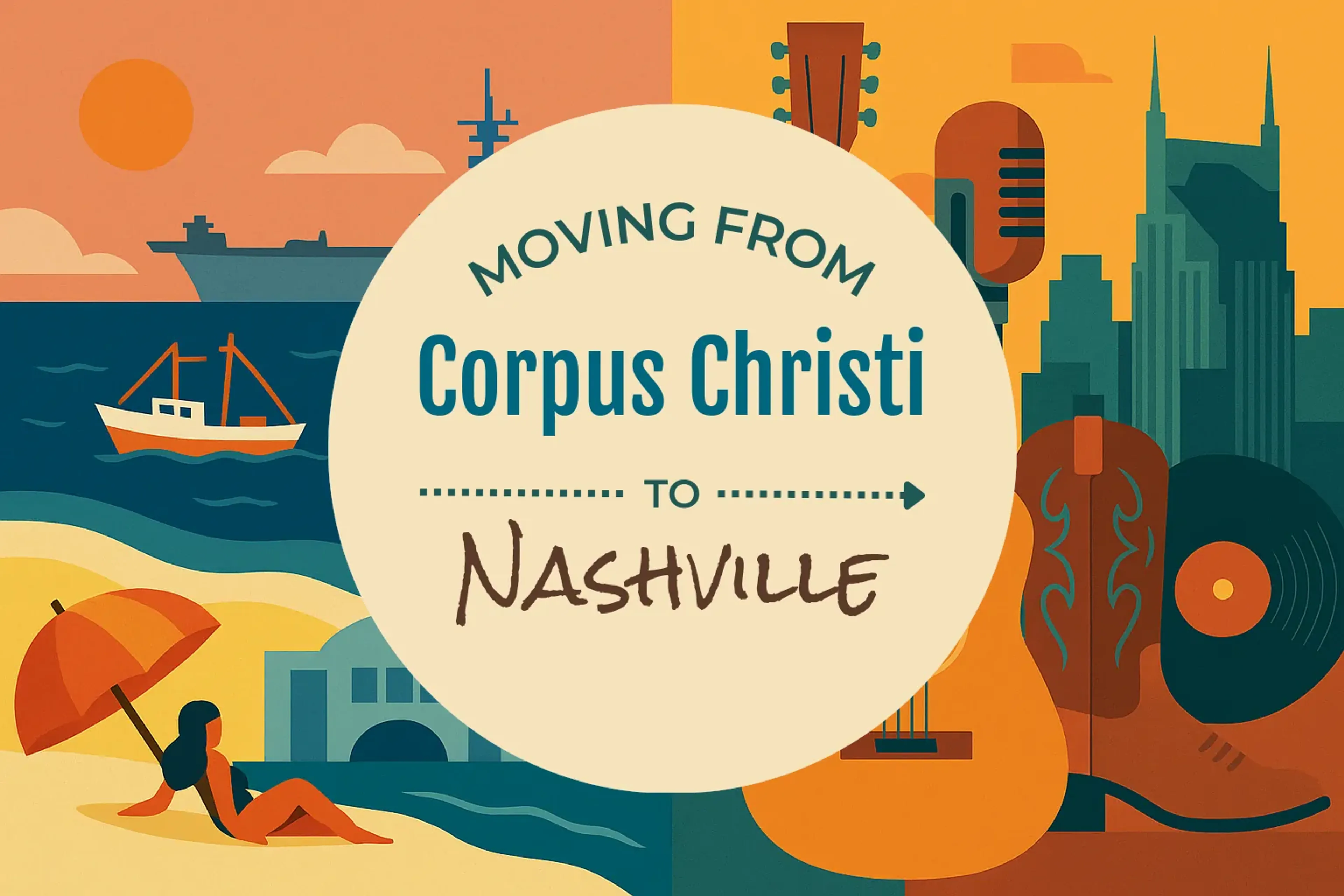 Side-by-side comparison of Corpus Christi to Nashville moving companies