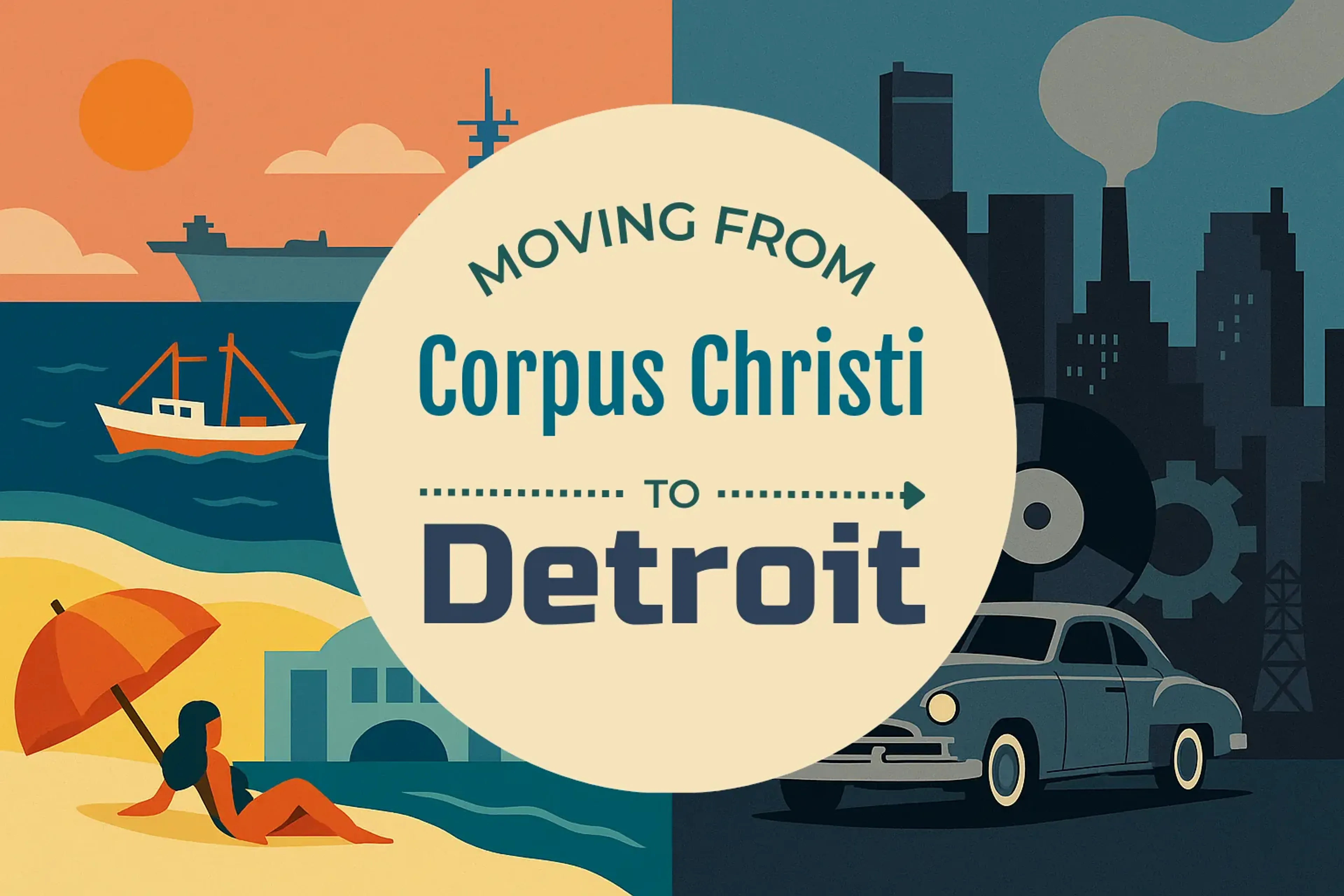Side-by-side comparison of Corpus Christi to Detroit moving companies