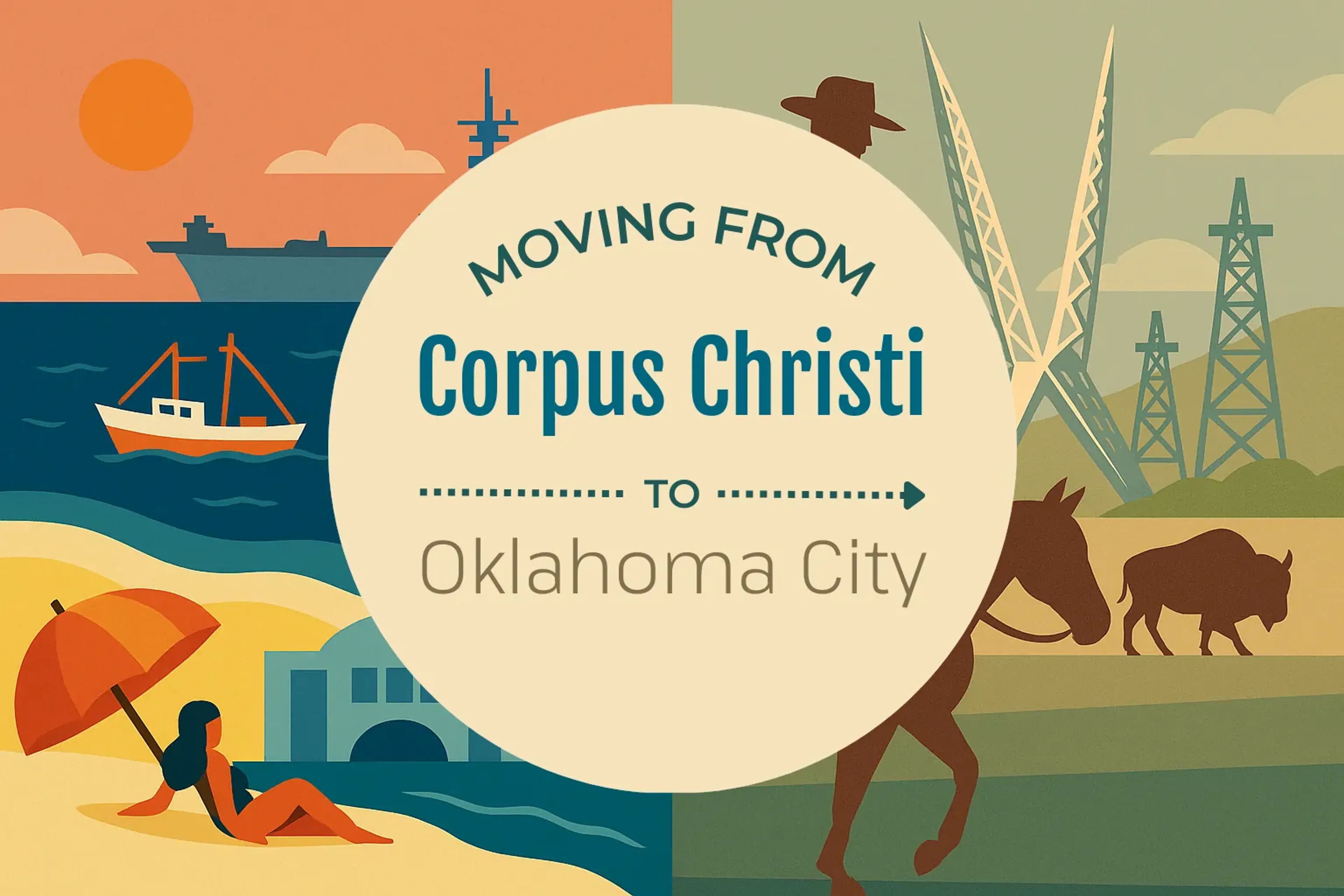 Side-by-side comparison of Corpus Christi to Oklahoma City moving companies