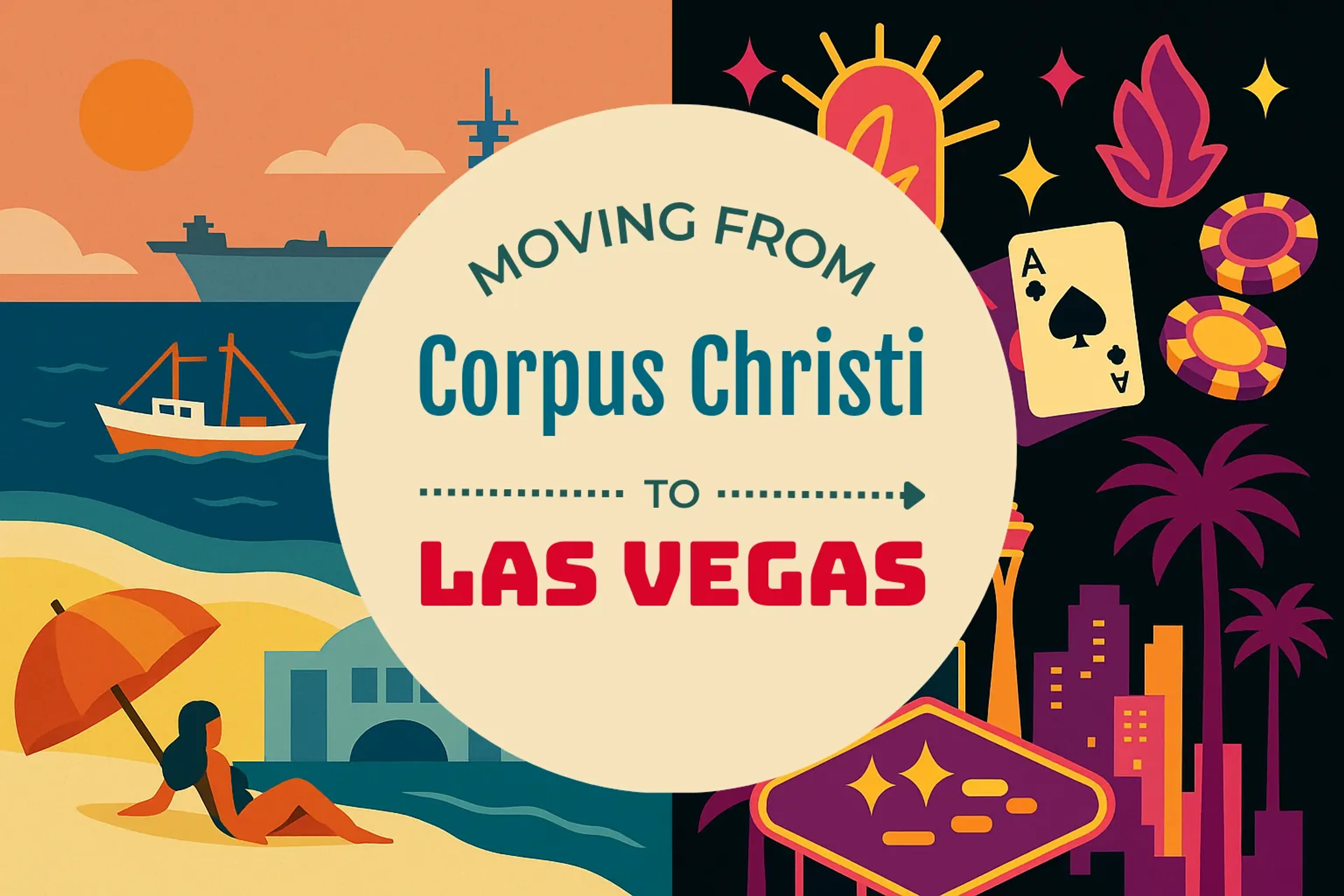 Side-by-side comparison of Corpus Christi to Las Vegas moving companies