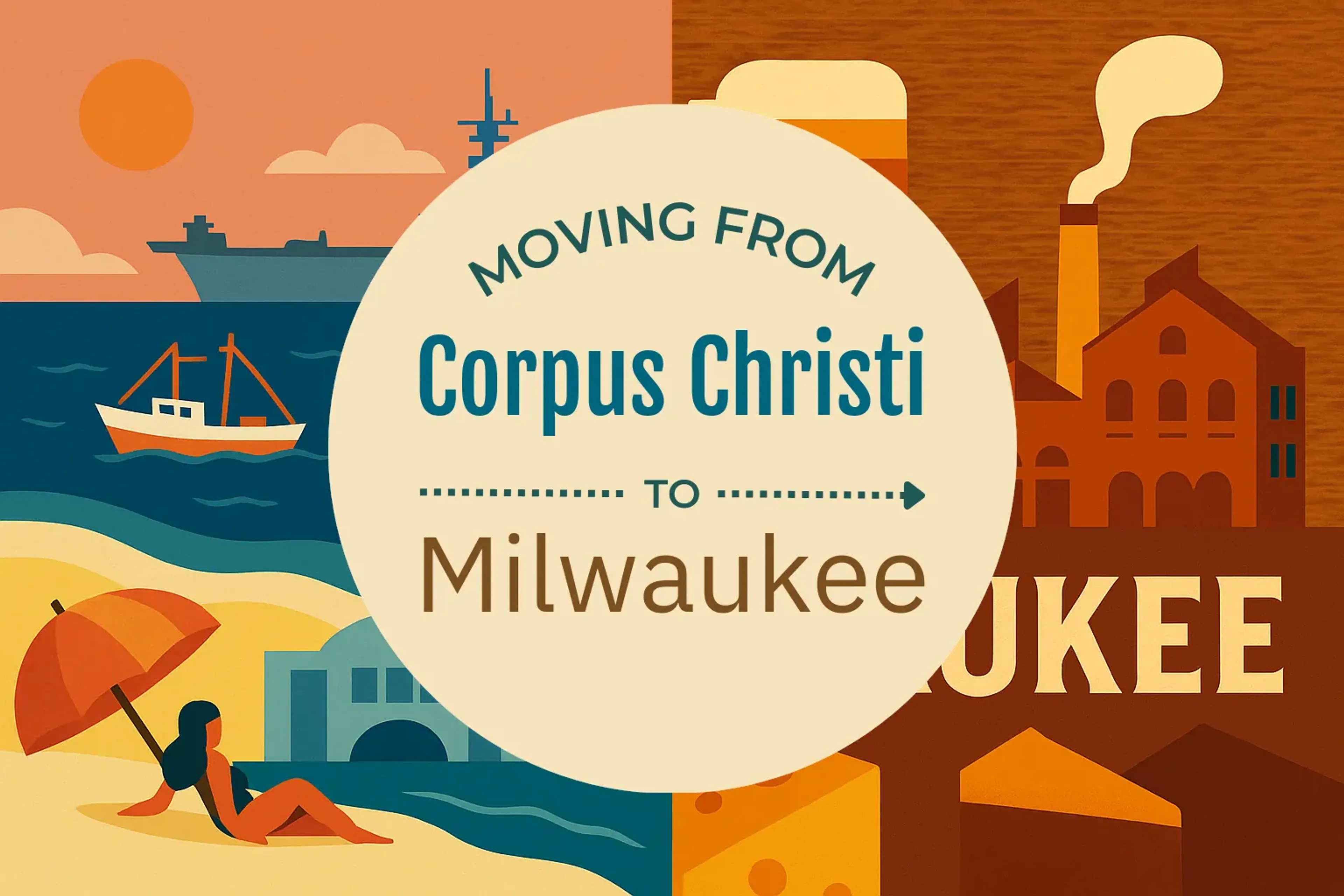 Side-by-side comparison of Corpus Christi to Milwaukee moving companies