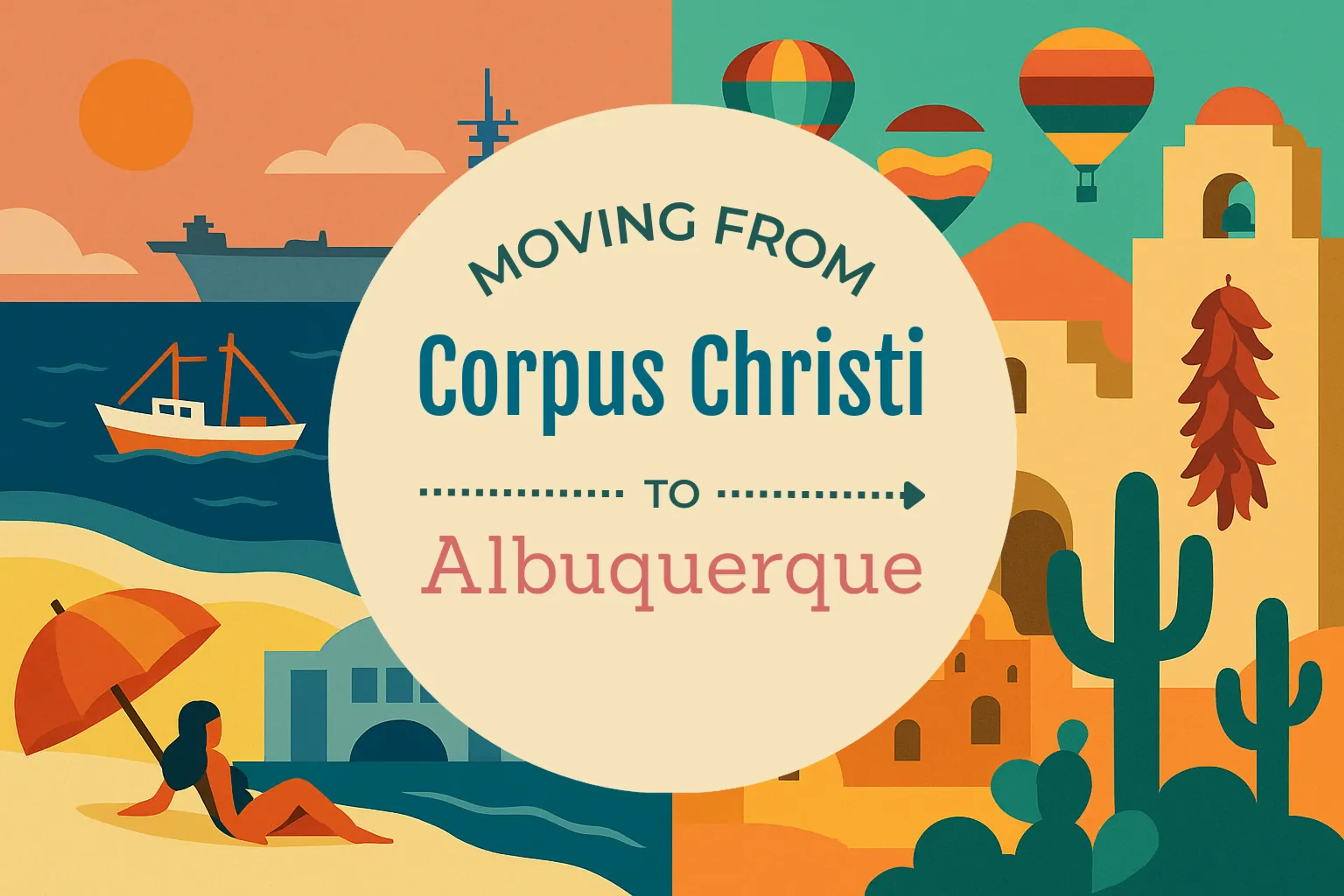 Side-by-side comparison of Corpus Christi to Albuquerque moving companies