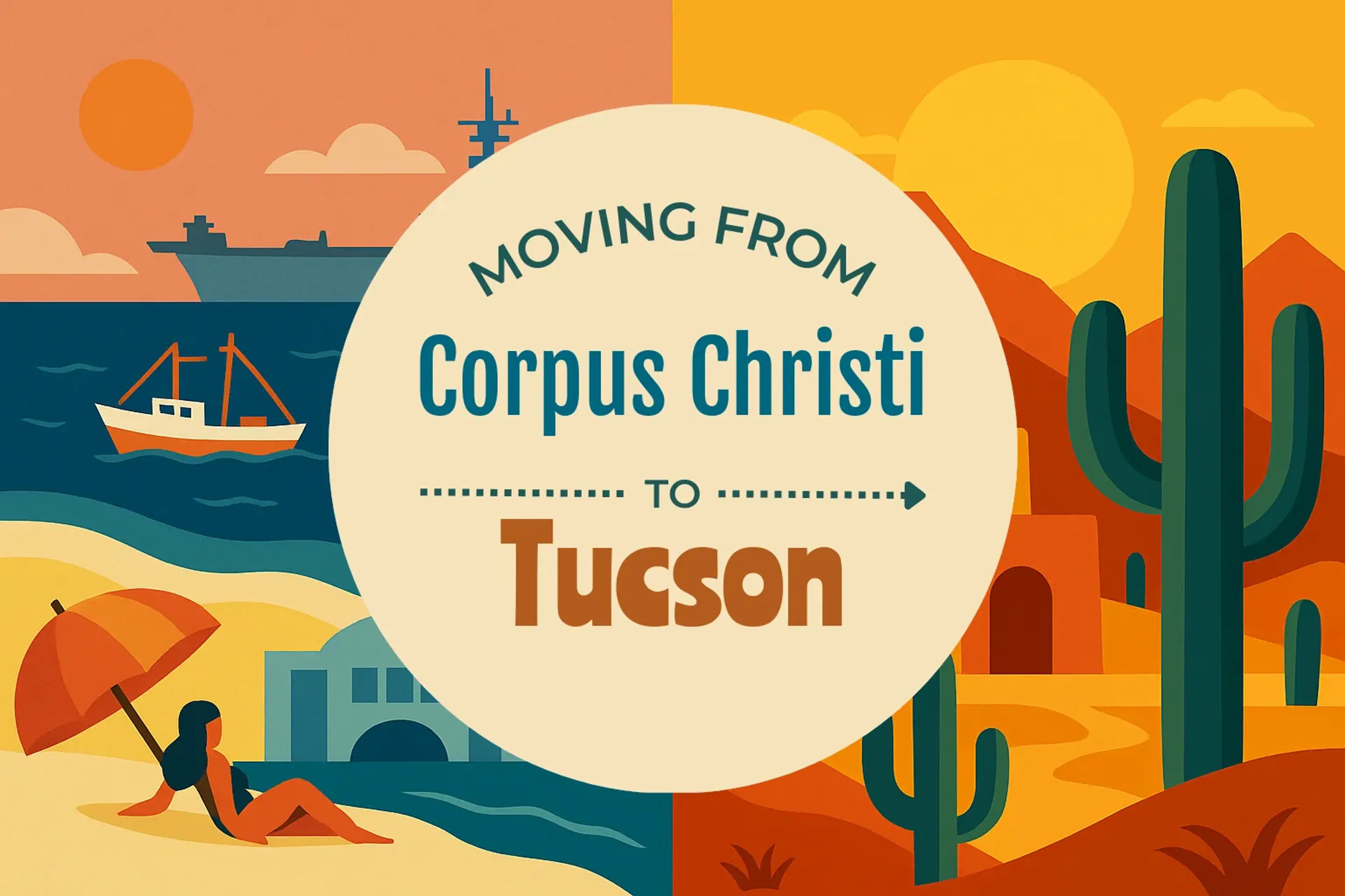 Side-by-side comparison of Corpus Christi to Tucson moving companies
