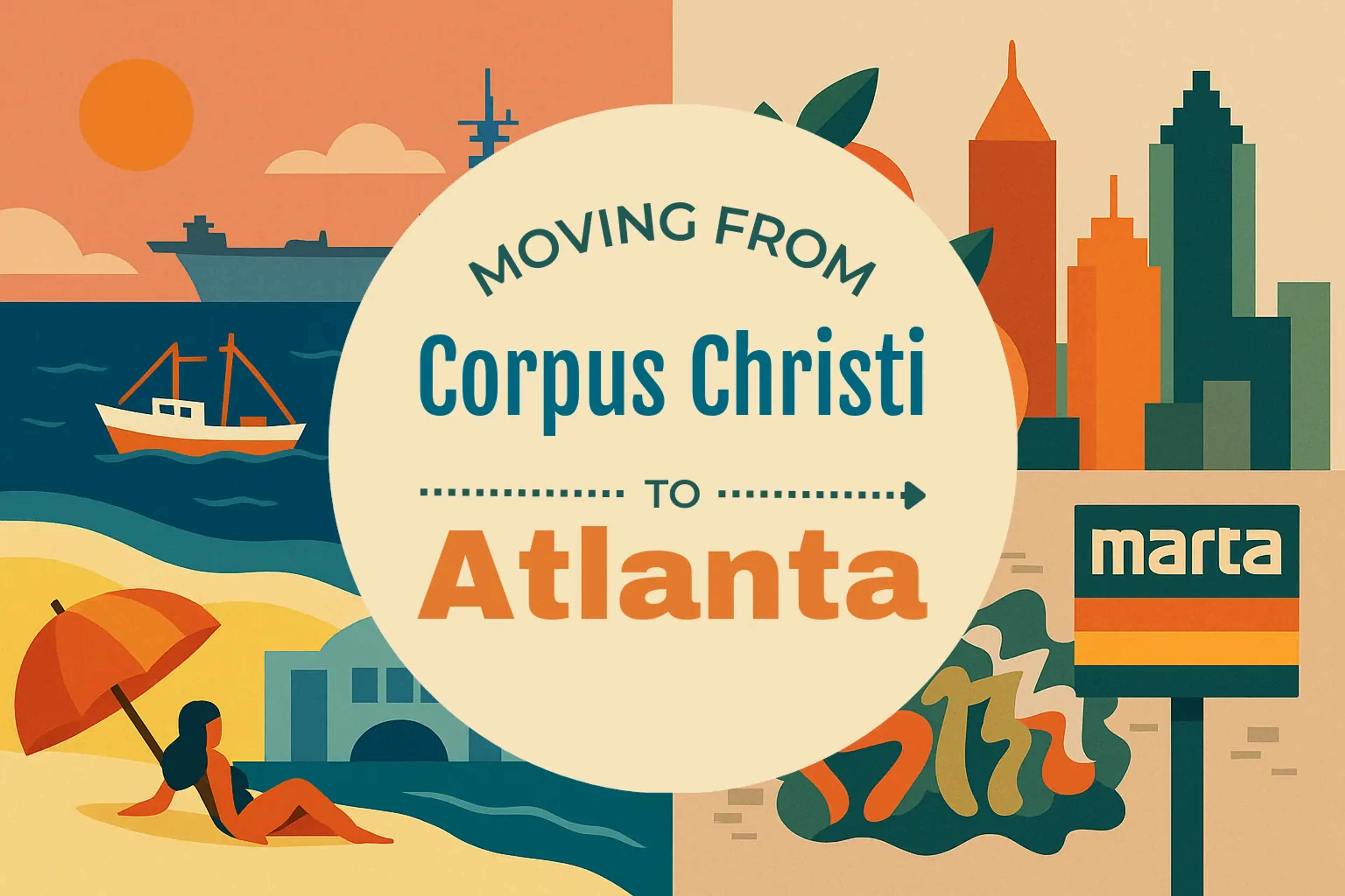 Side-by-side comparison of Corpus Christi to Atlanta moving companies