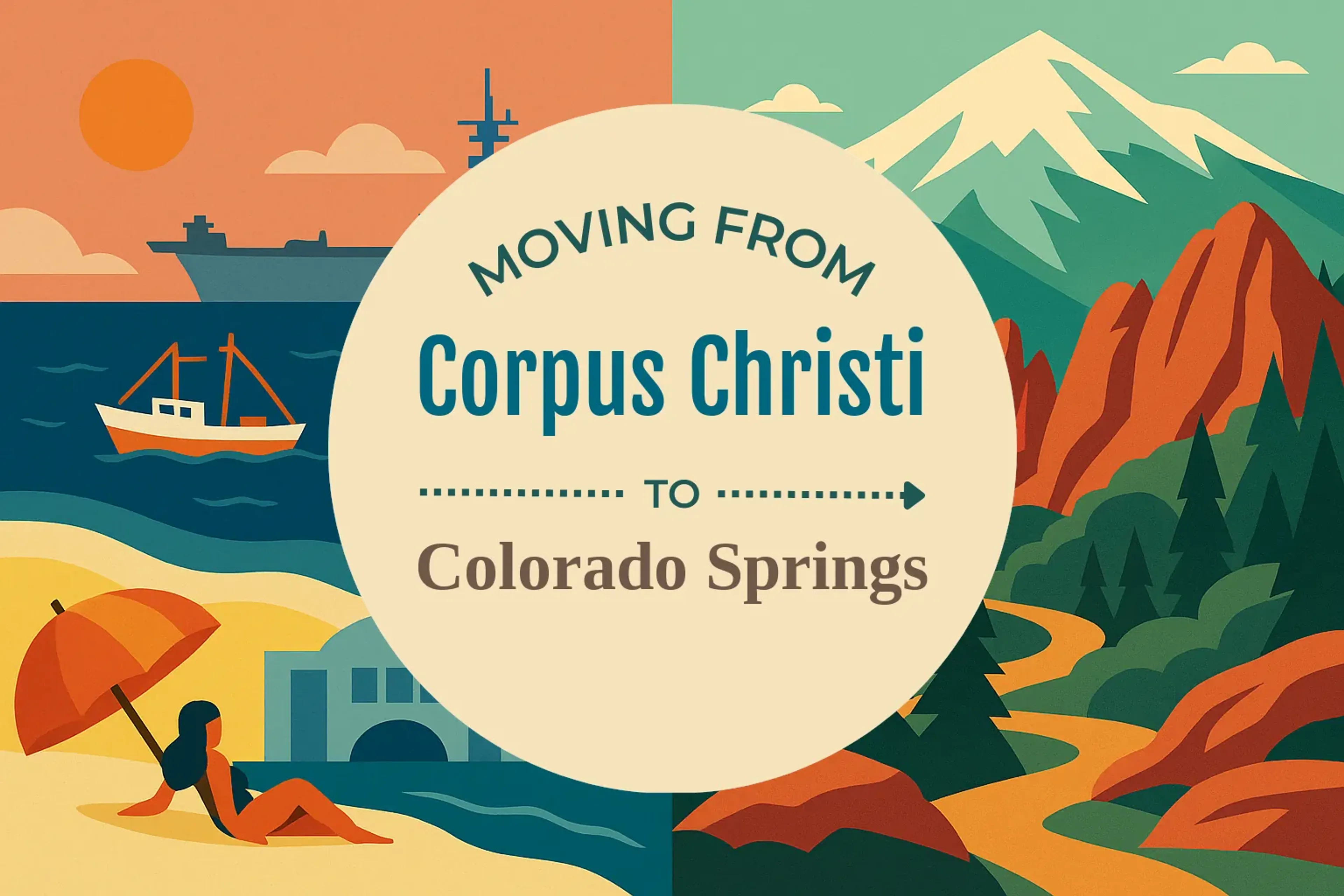 Side-by-side comparison of Corpus Christi to Colorado Springs moving companies