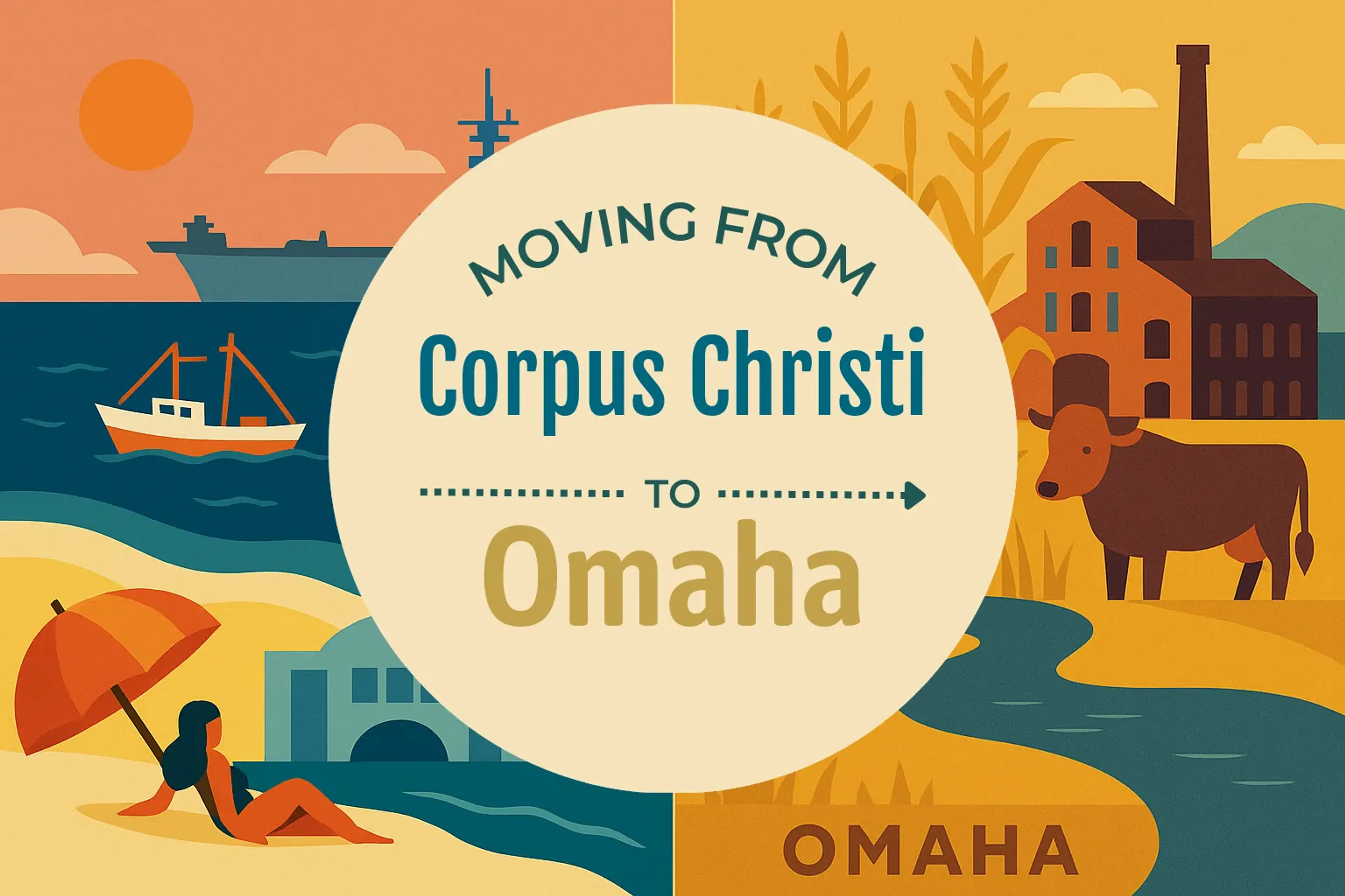Side-by-side comparison of Corpus Christi to Omaha moving companies
