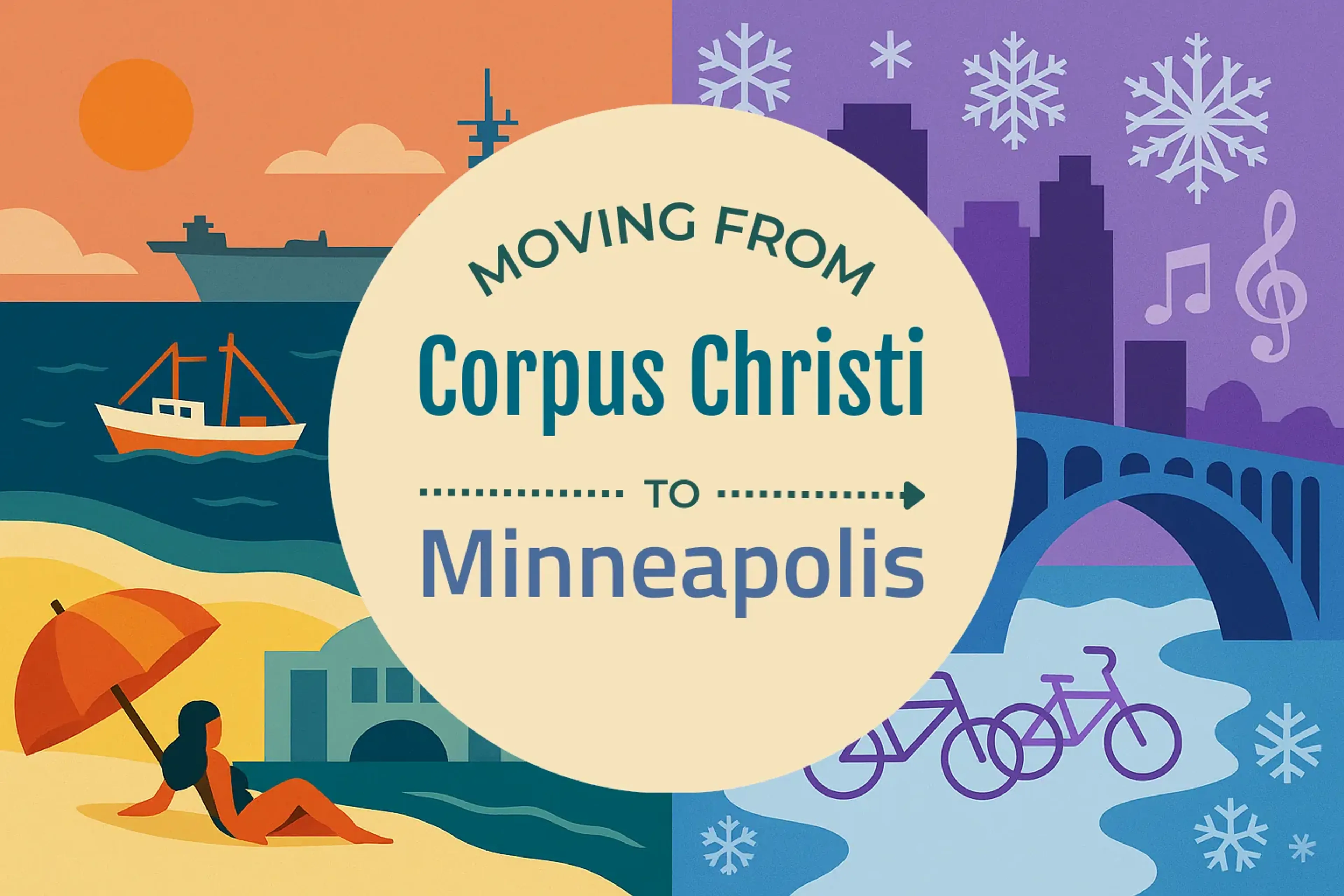 Side-by-side comparison of Corpus Christi to Minneapolis moving companies