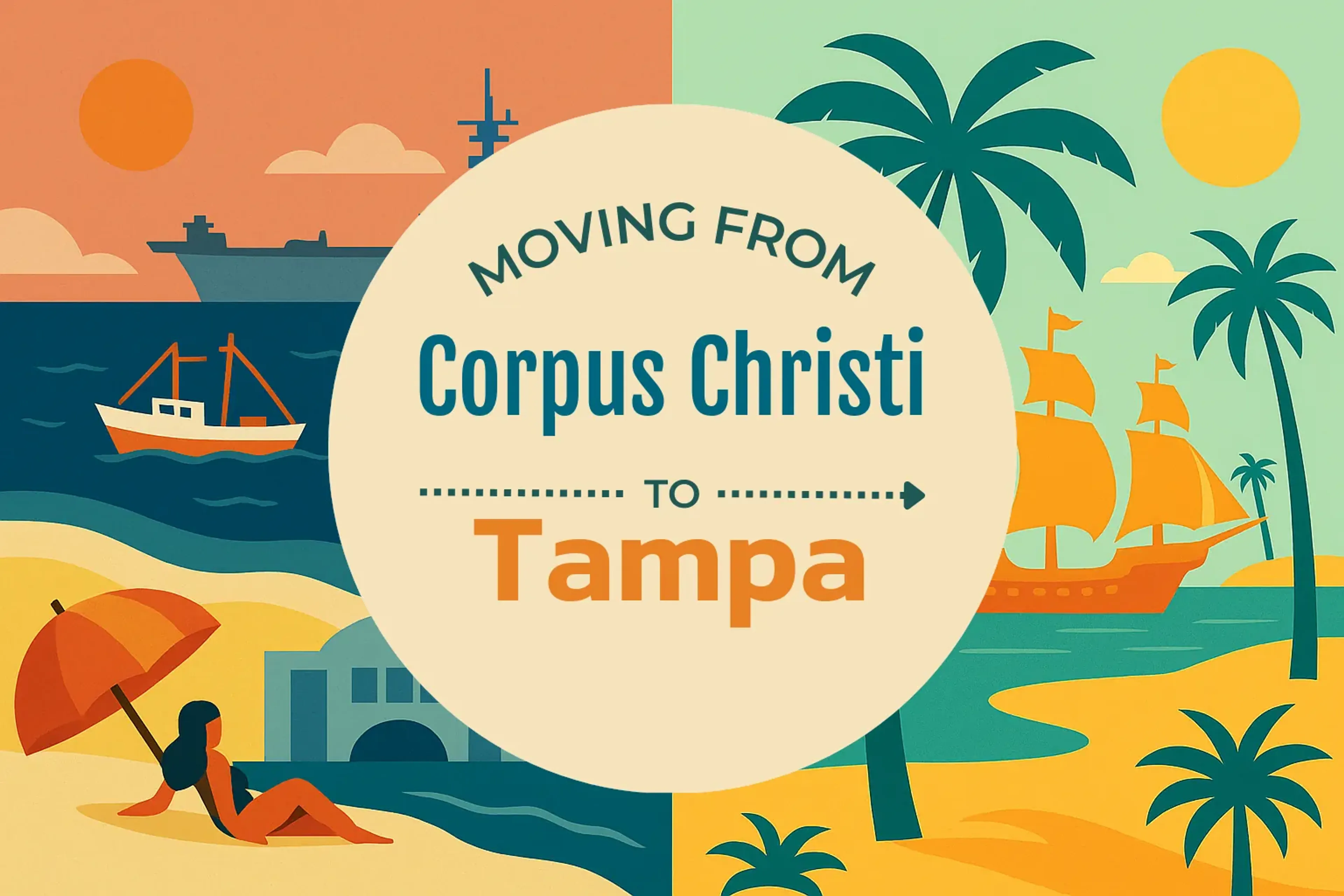 Side-by-side comparison of Corpus Christi to Tampa moving companies
