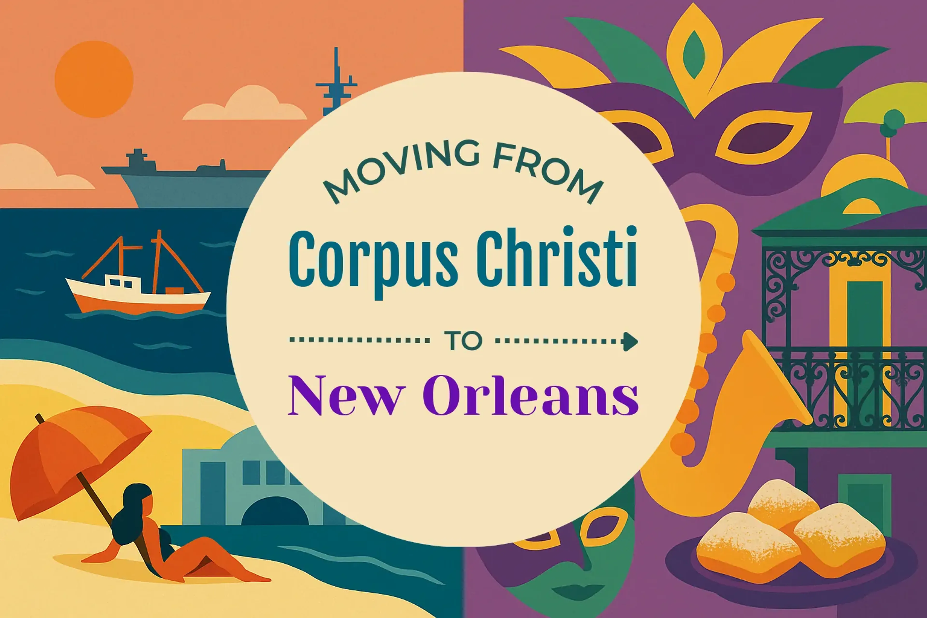 Side-by-side comparison of Corpus Christi to New Orleans moving companies