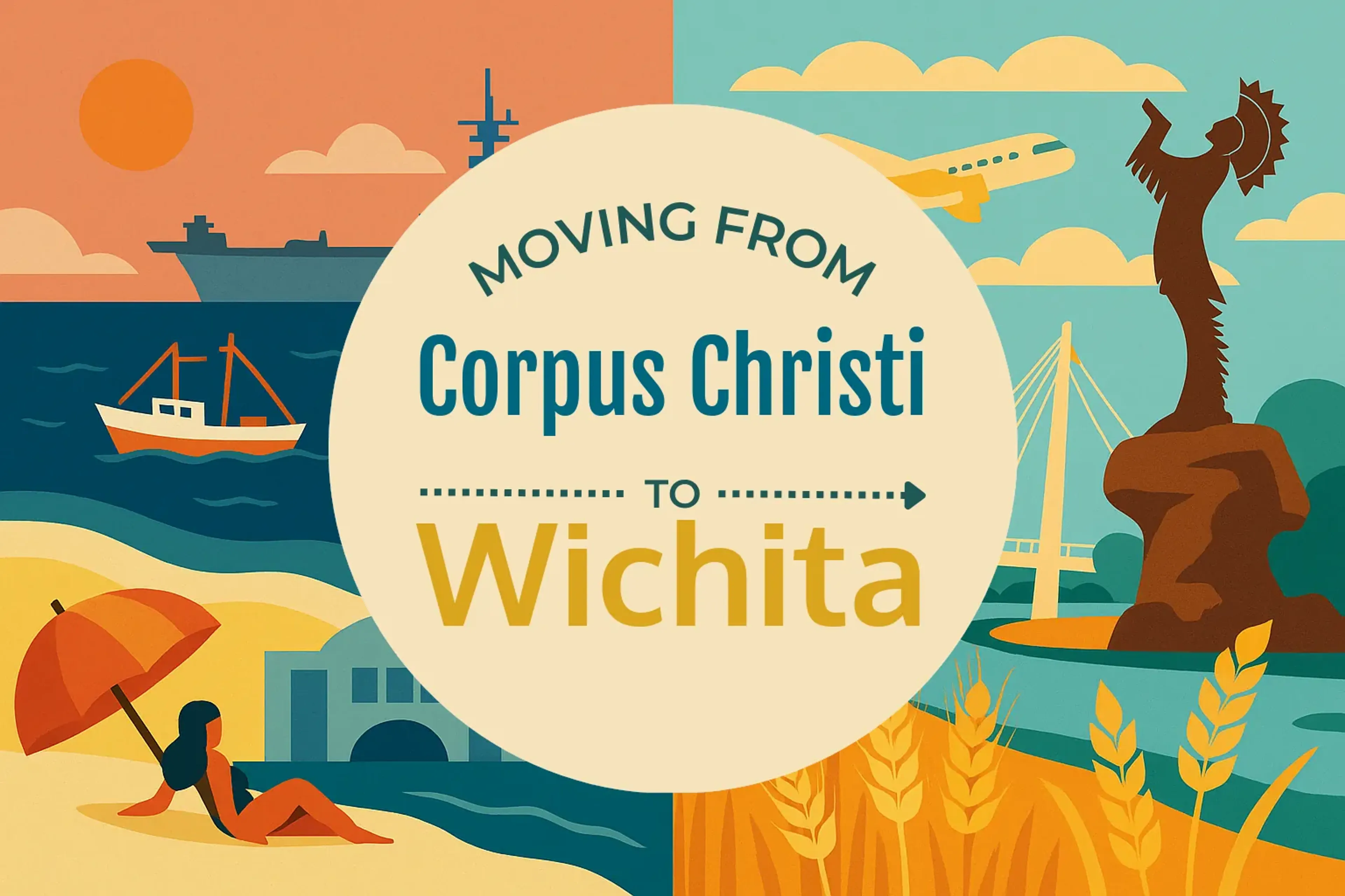 Side-by-side comparison of Corpus Christi to Wichita moving companies