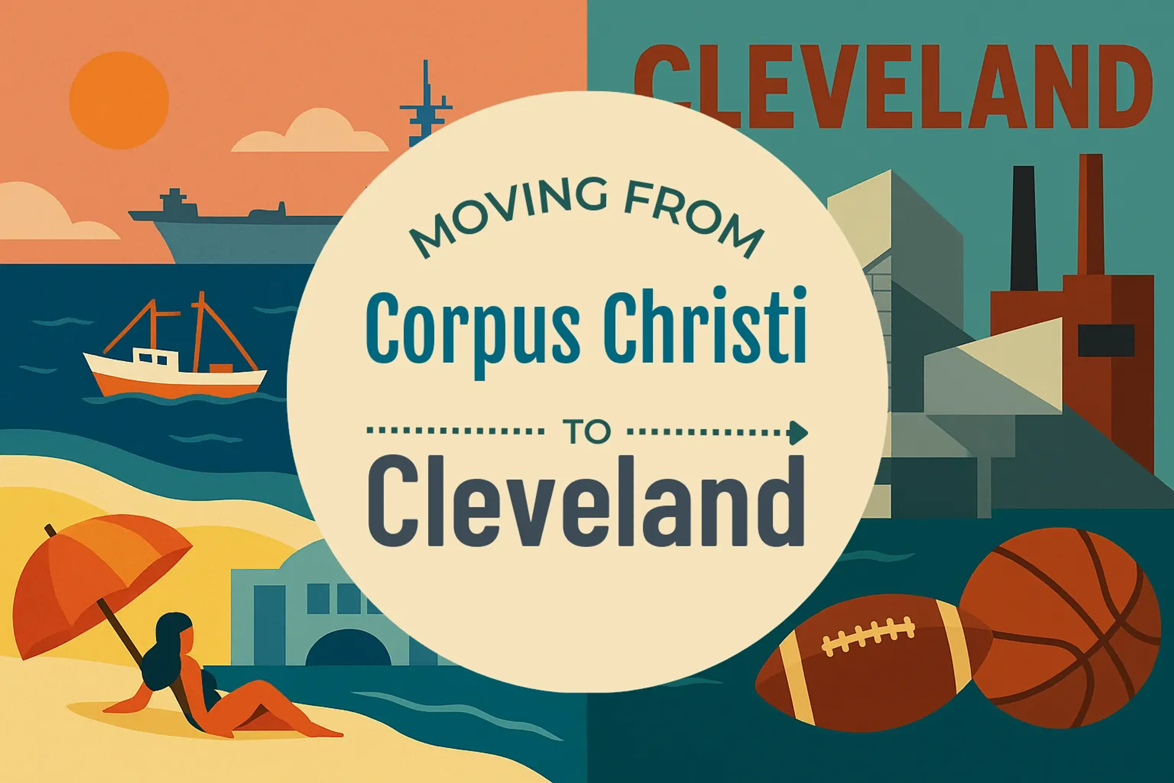 Side-by-side comparison of Corpus Christi to Cleveland moving companies