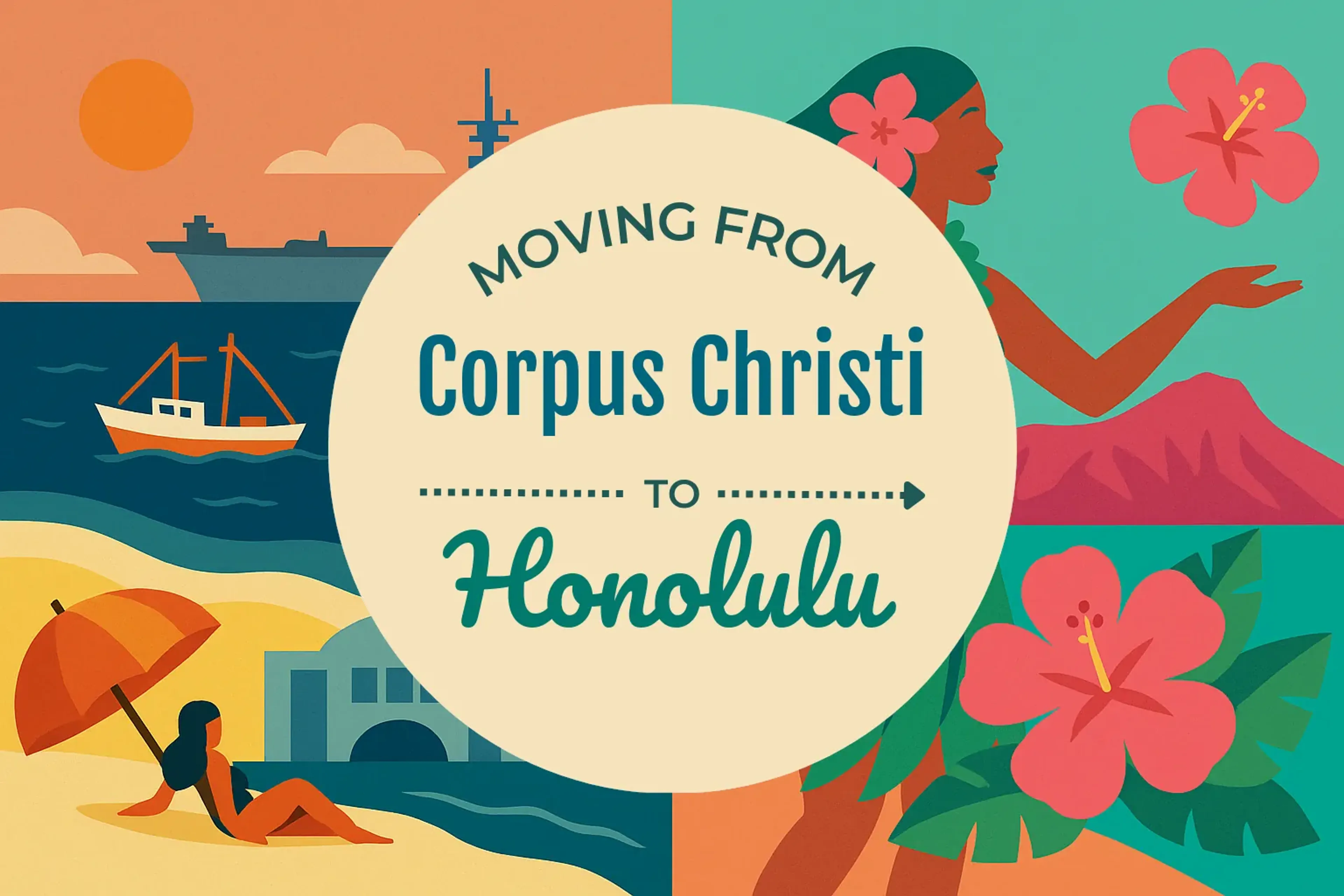Side-by-side comparison of Corpus Christi to Honolulu moving companies