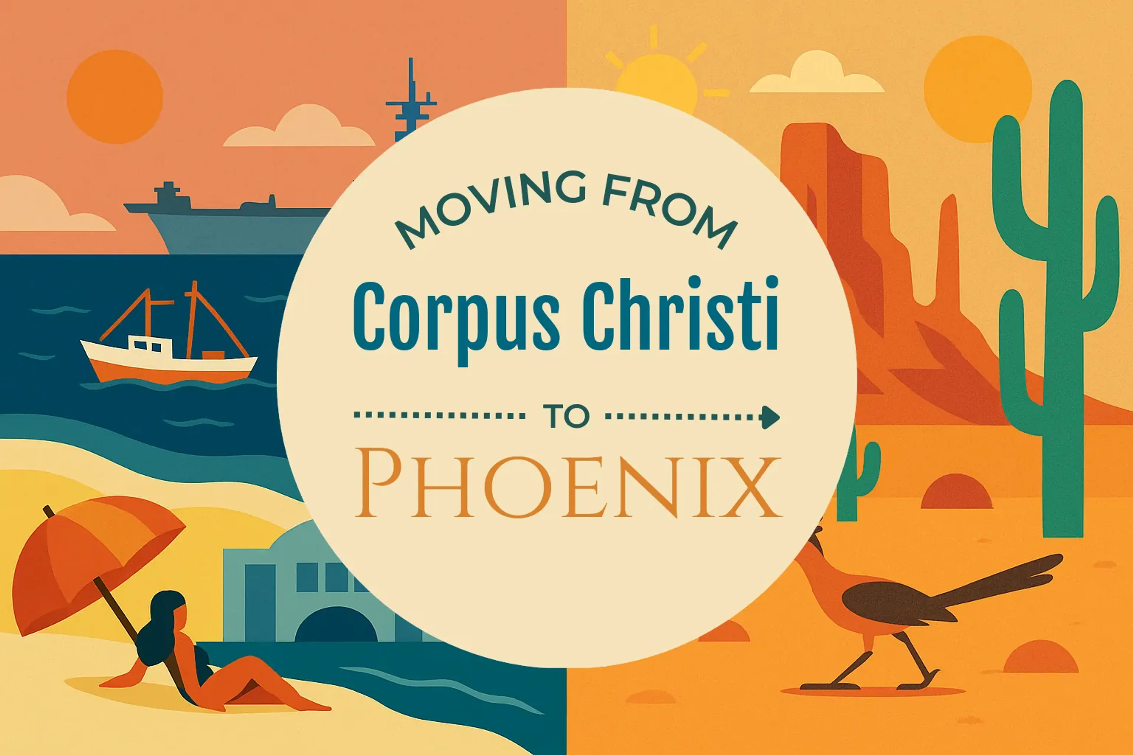 Side-by-side comparison of Corpus Christi to Phoenix moving companies