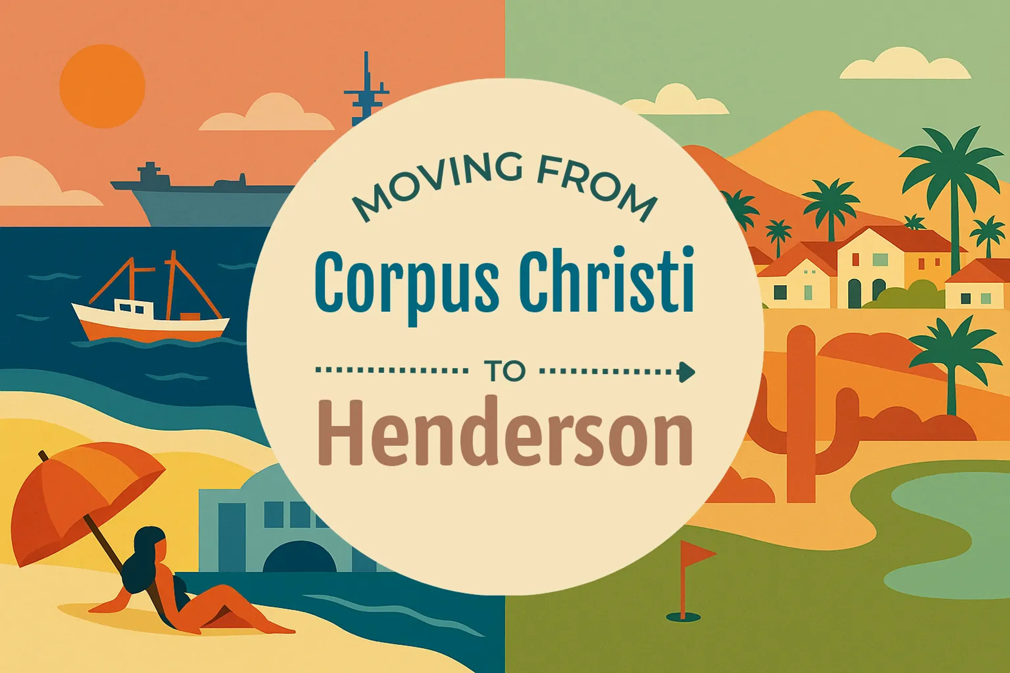 Side-by-side comparison of Corpus Christi to Henderson moving companies
