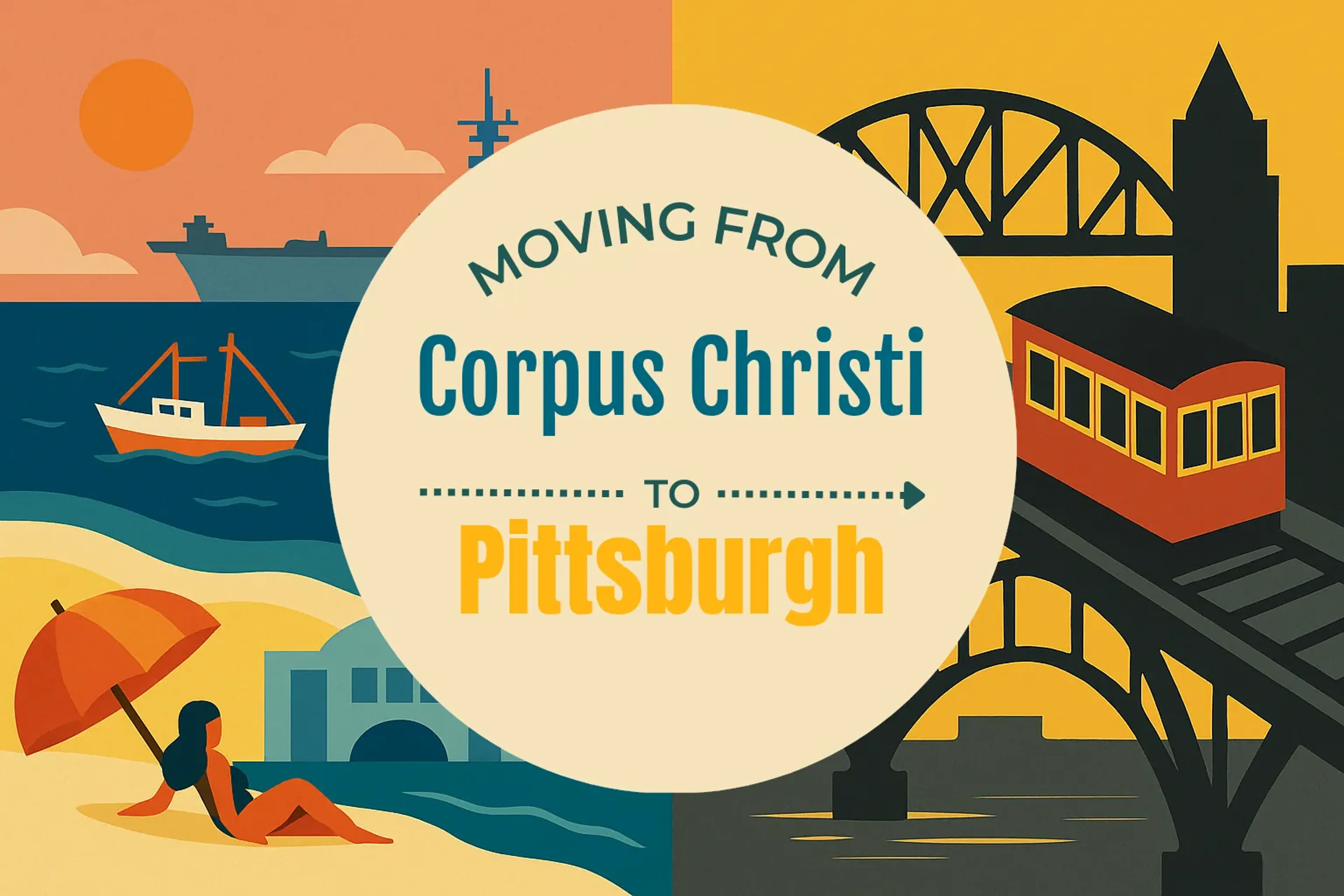 Side-by-side comparison of Corpus Christi to Pittsburgh moving companies