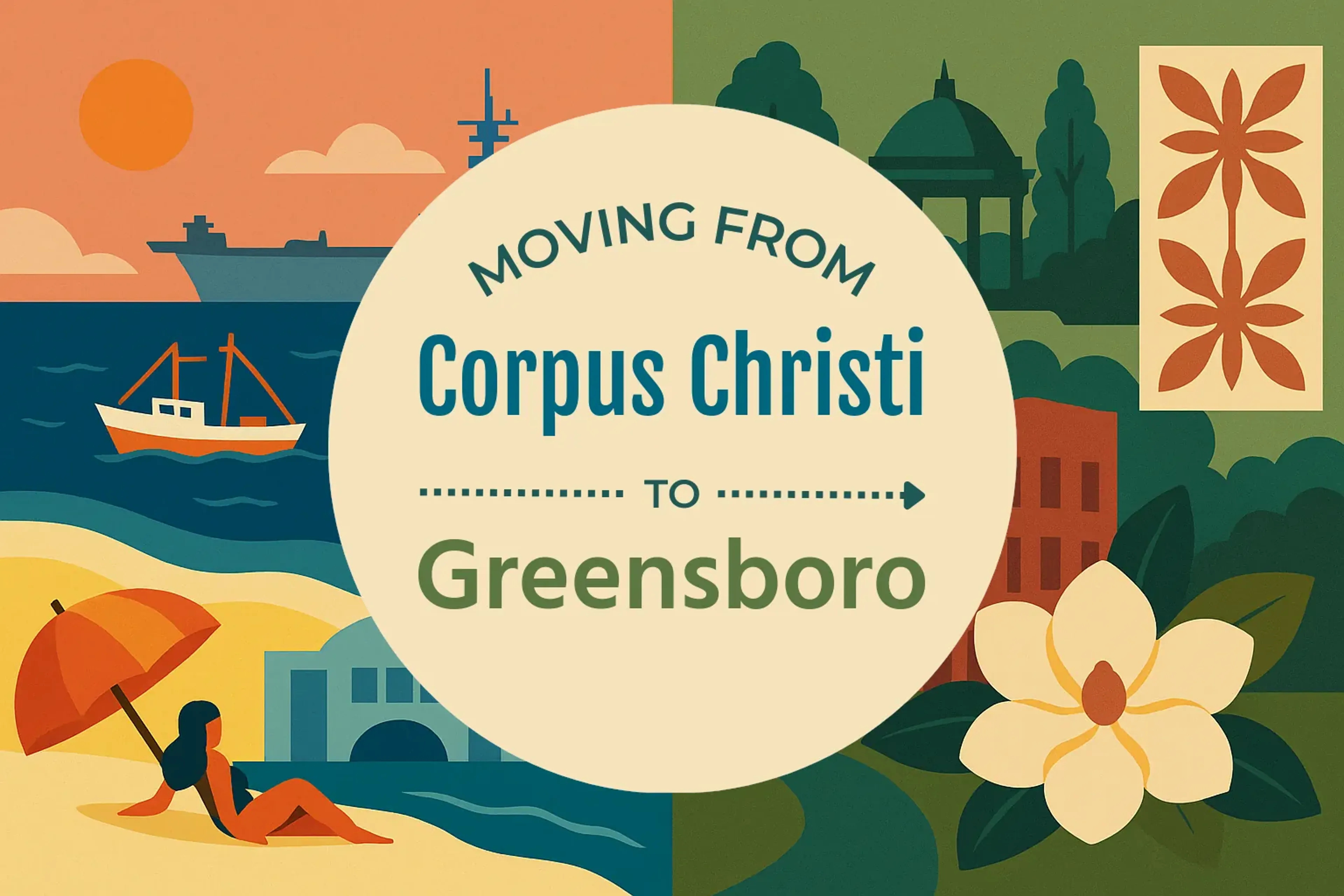 Side-by-side comparison of Corpus Christi to Greensboro moving companies