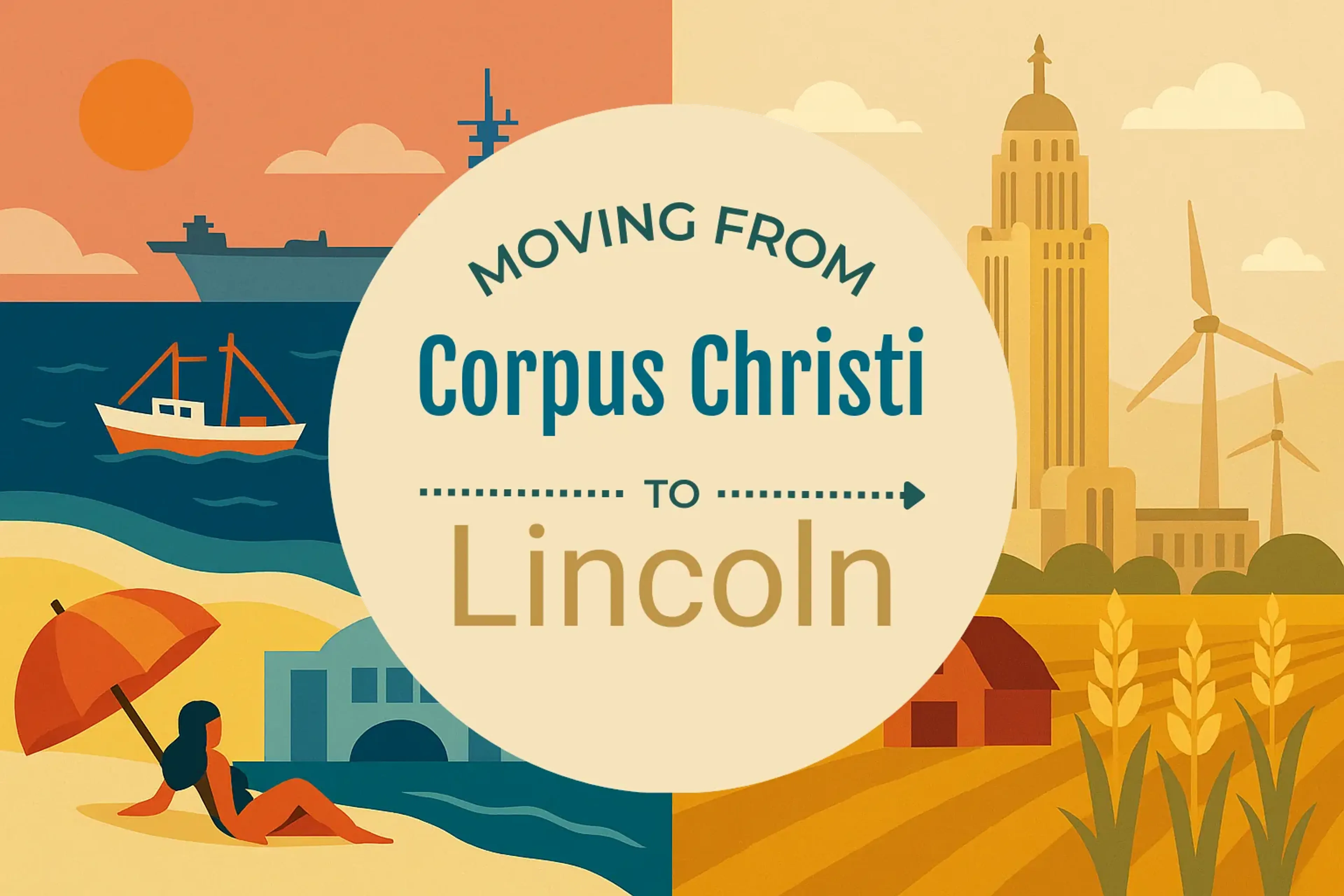 Side-by-side comparison of Corpus Christi to Lincoln moving companies