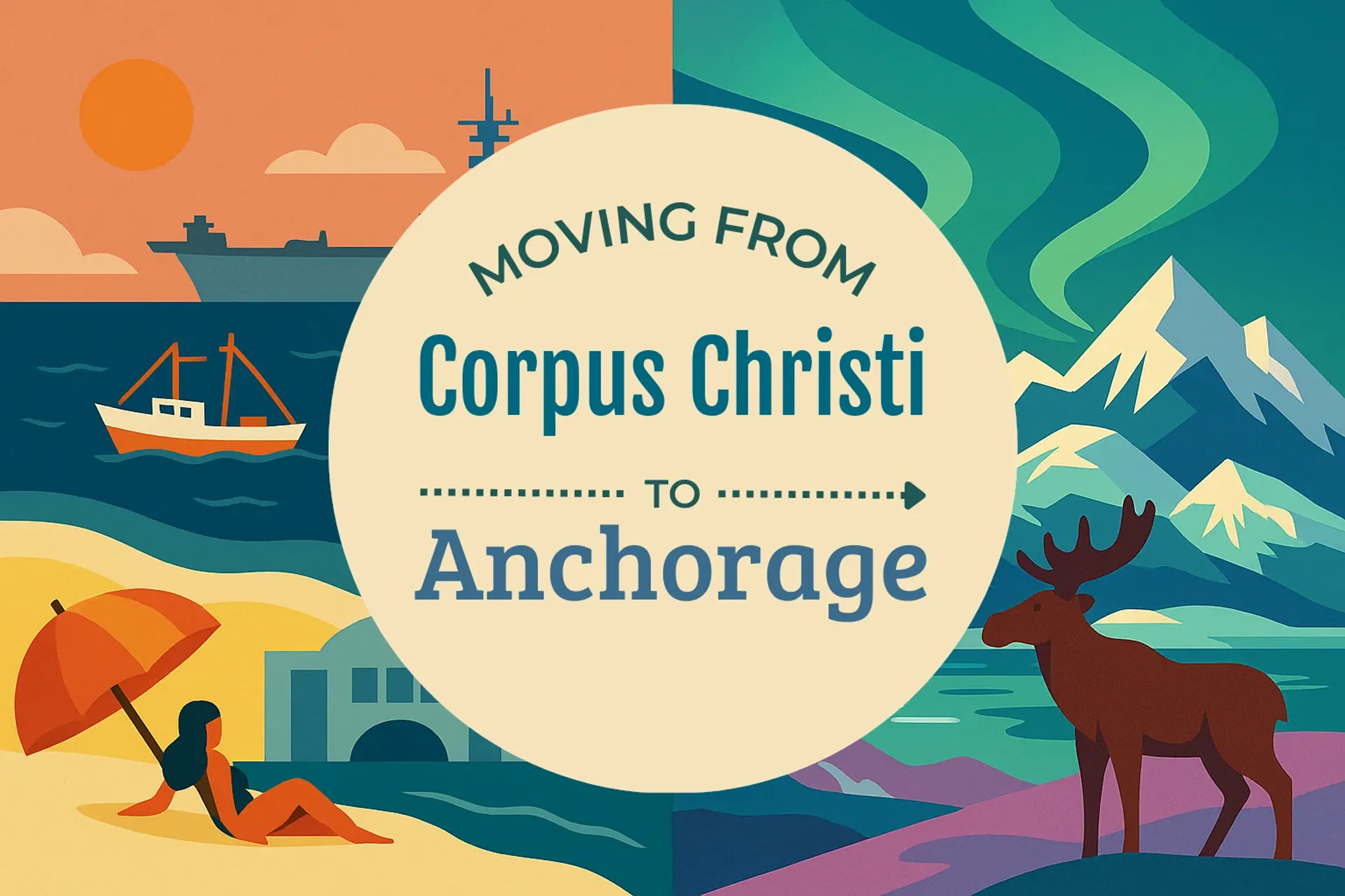 Side-by-side comparison of Corpus Christi to Anchorage moving companies