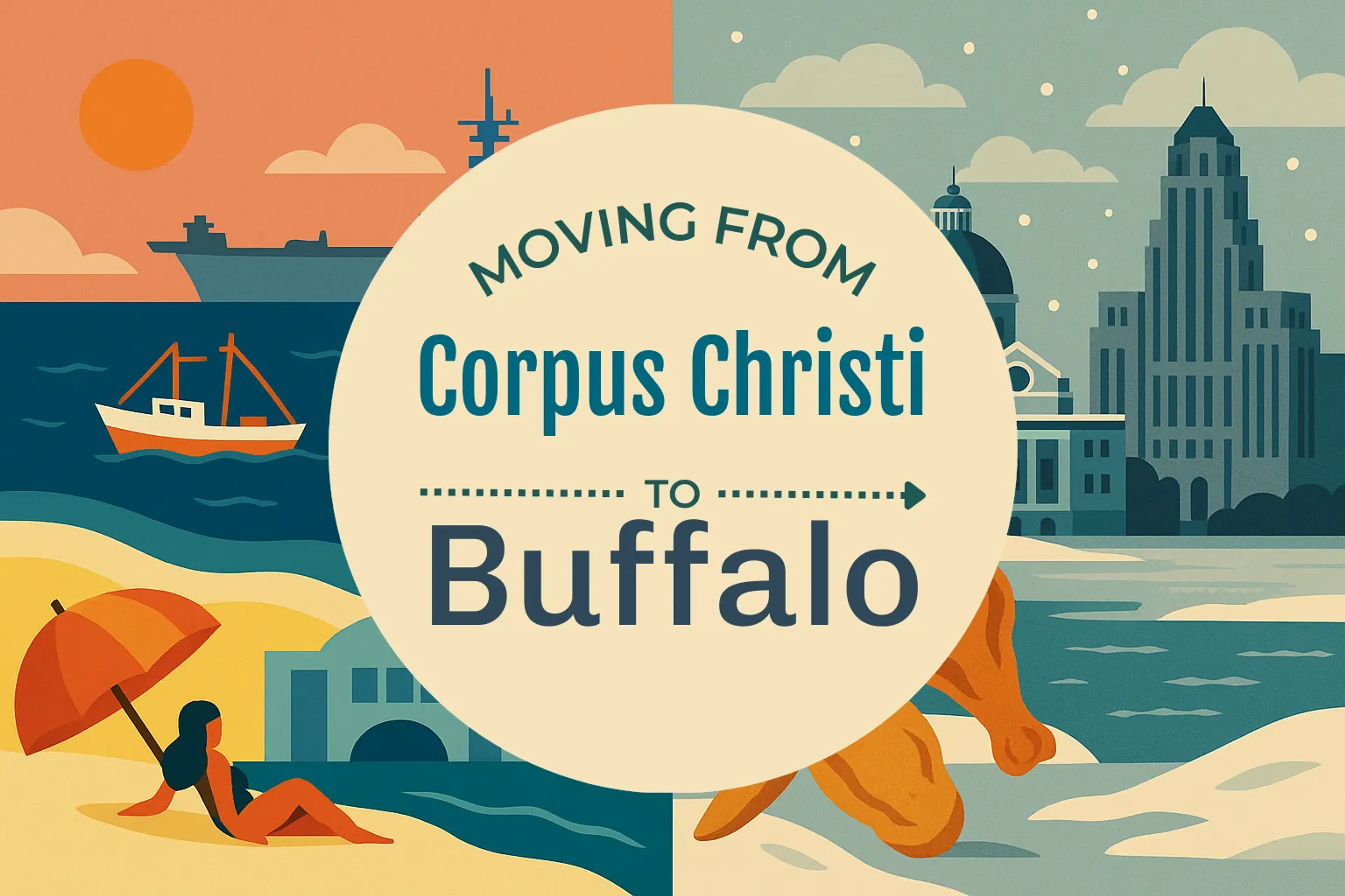 Side-by-side comparison of Corpus Christi to Buffalo moving companies