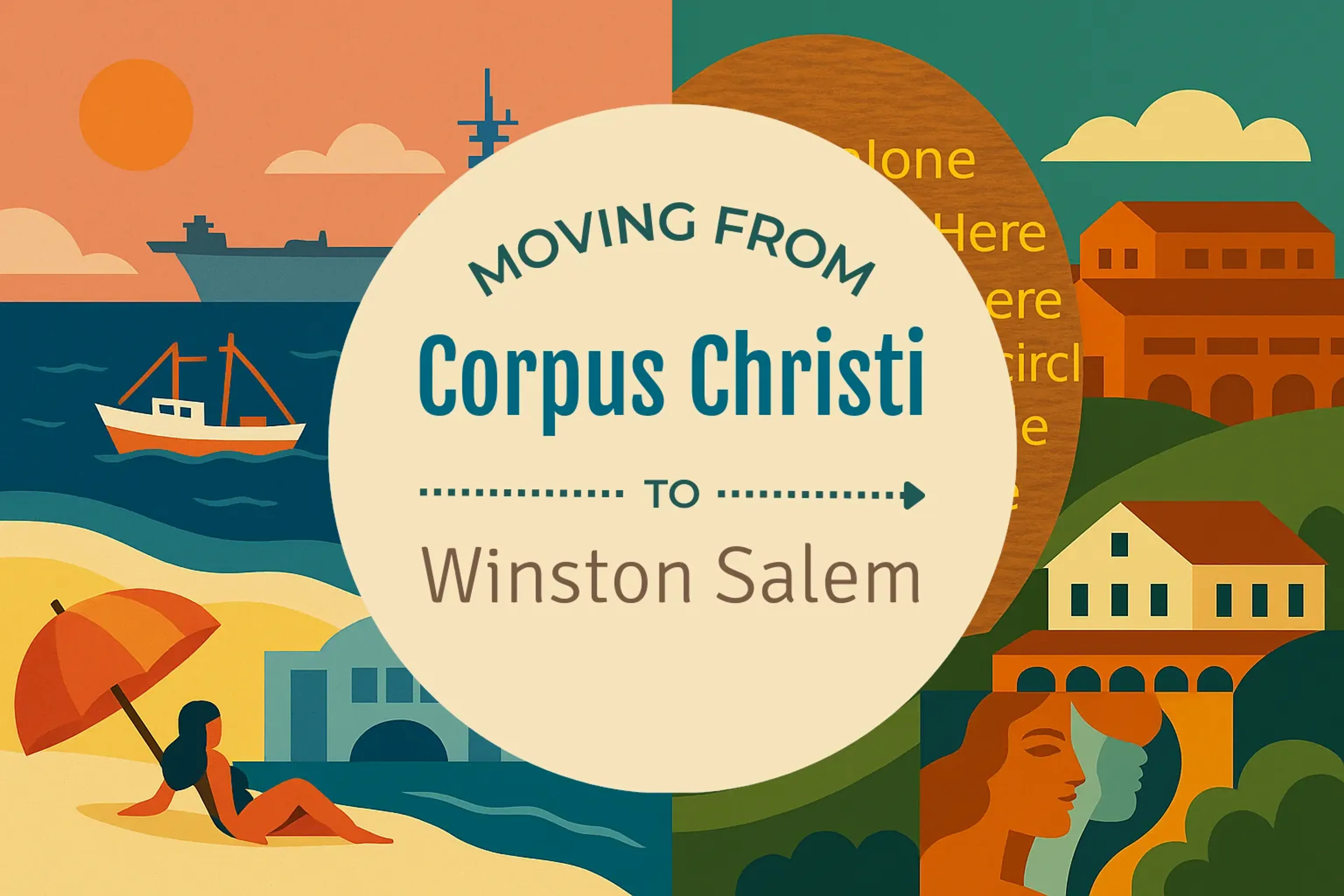 Side-by-side comparison of Corpus Christi to Winston Salem moving companies