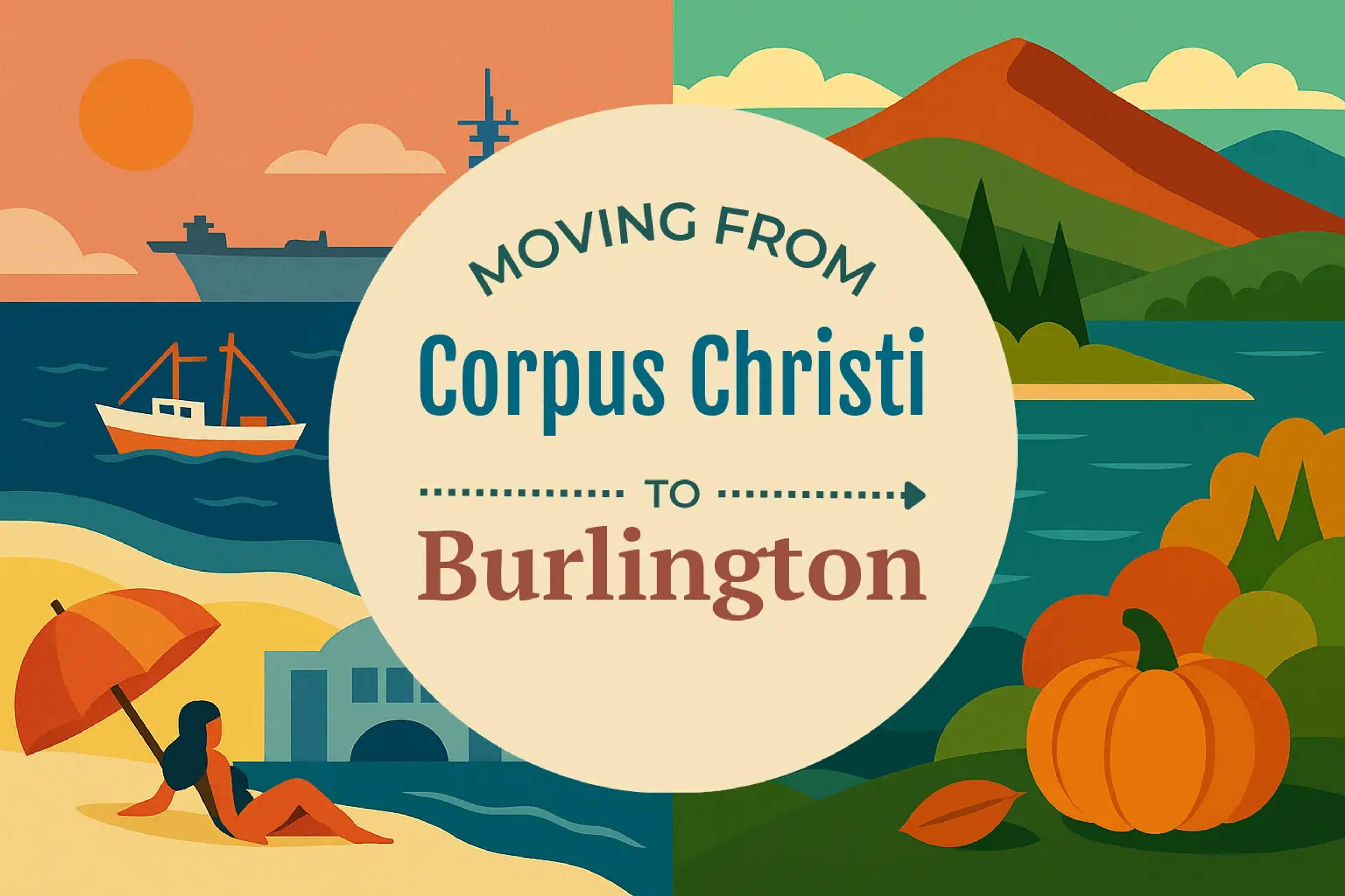 Side-by-side comparison of Corpus Christi to Burlington moving companies