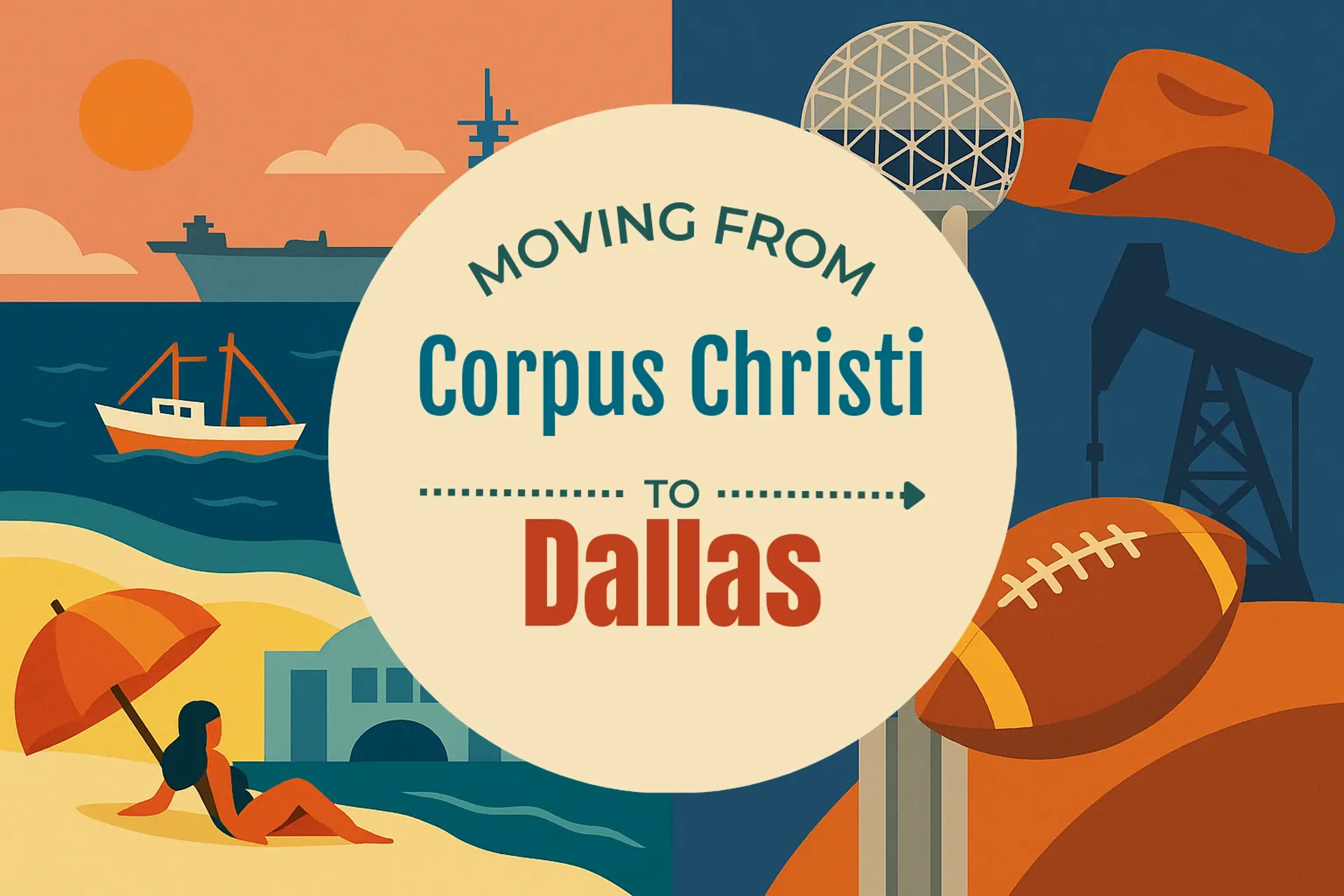 Side-by-side comparison of Corpus Christi to Dallas moving companies