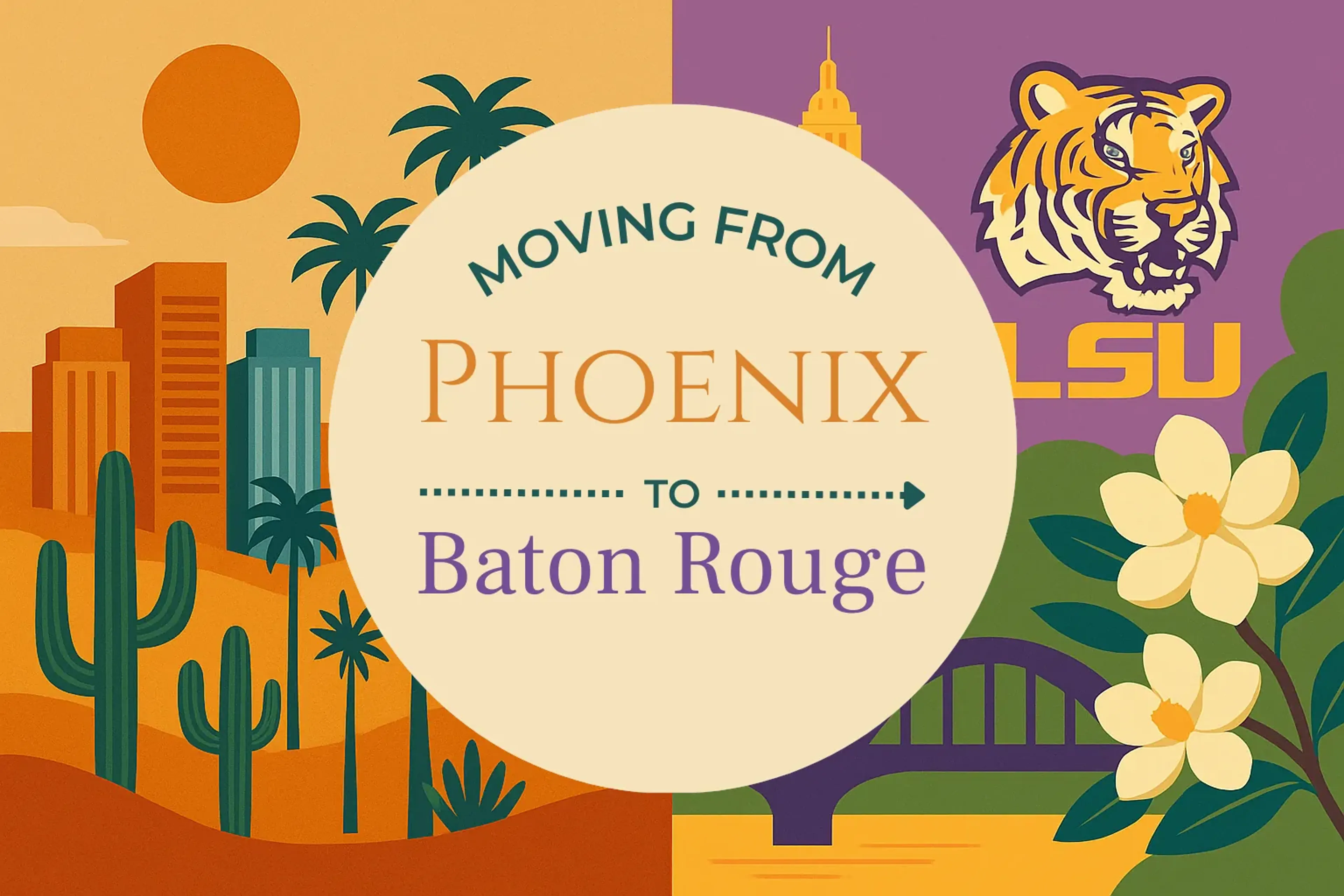 Side-by-side comparison of Phoenix to Baton Rouge moving companies
