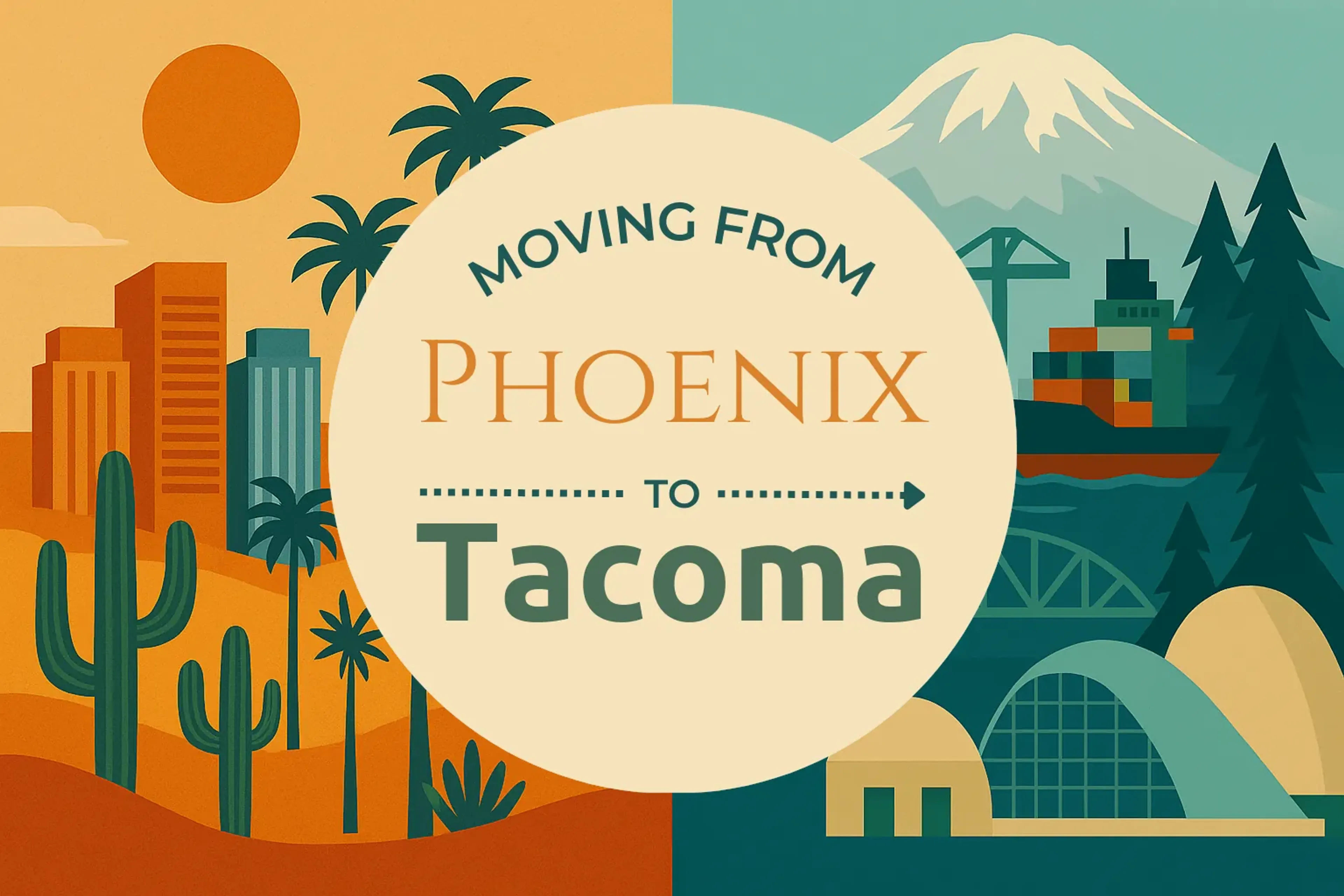 Side-by-side comparison of Phoenix to Tacoma moving companies