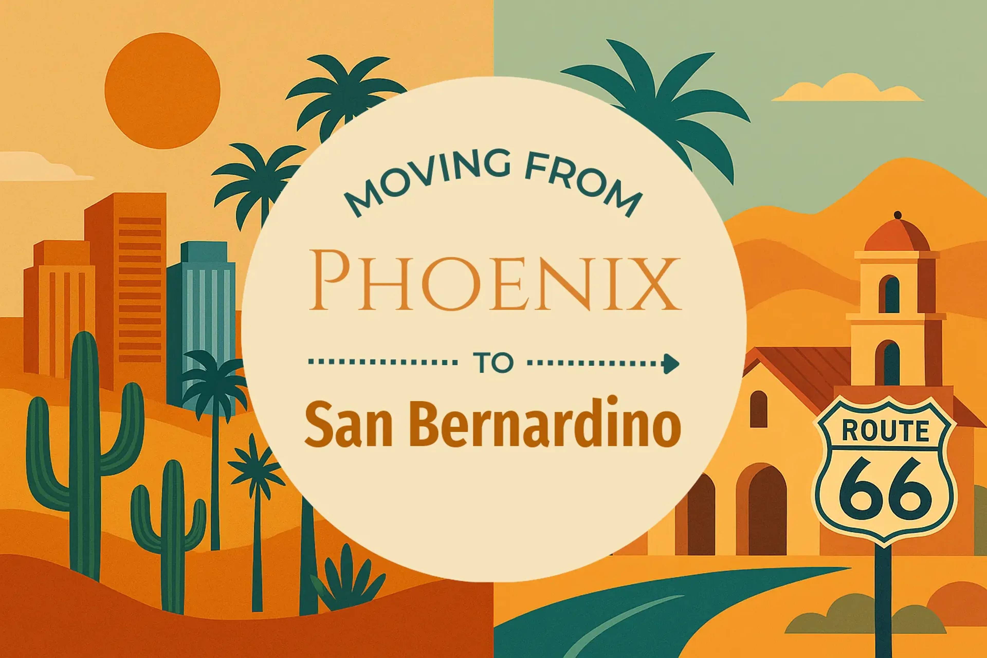 Side-by-side comparison of Phoenix to San Bernardino moving companies