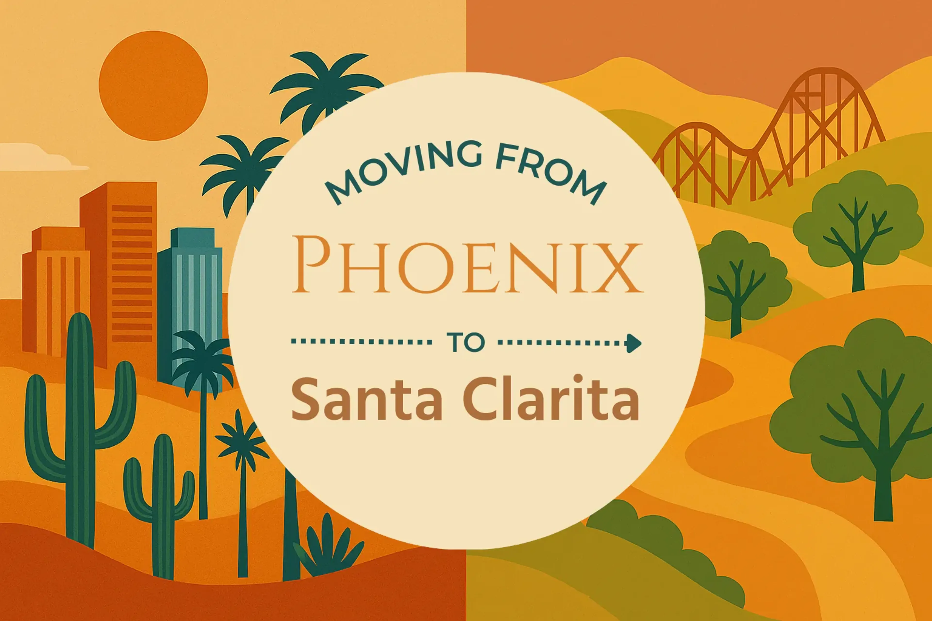 Side-by-side comparison of Phoenix to Santa Clarita moving companies