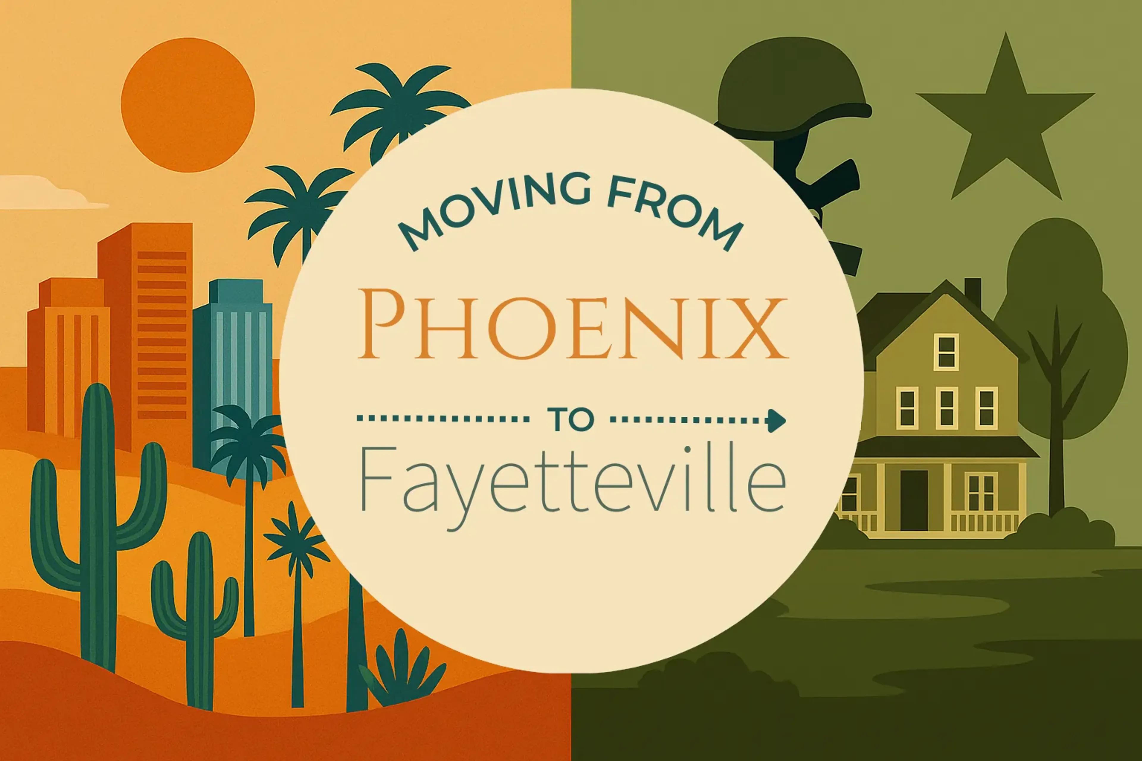 Side-by-side comparison of Phoenix to Fayetteville moving companies