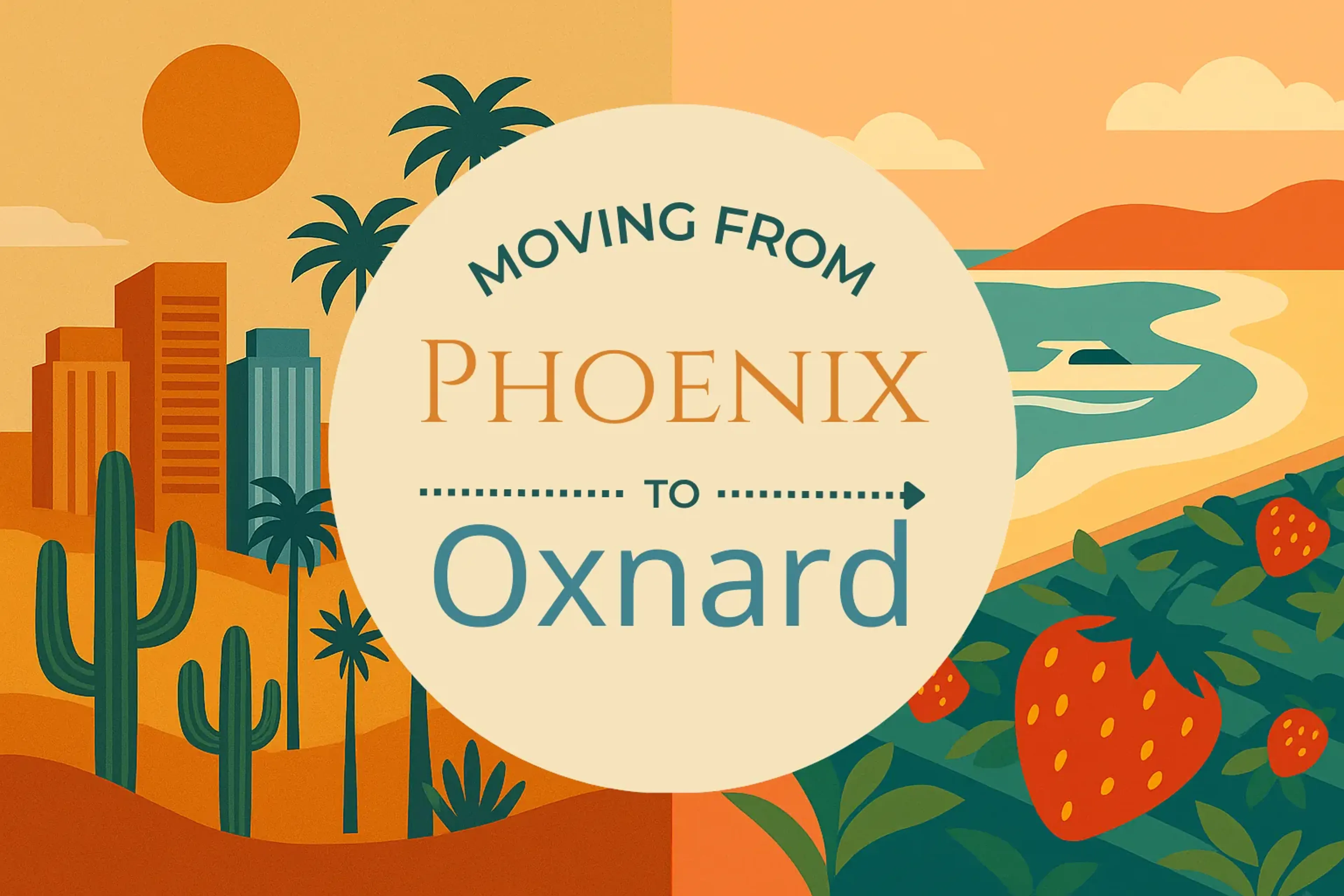 Side-by-side comparison of Phoenix to Oxnard moving companies