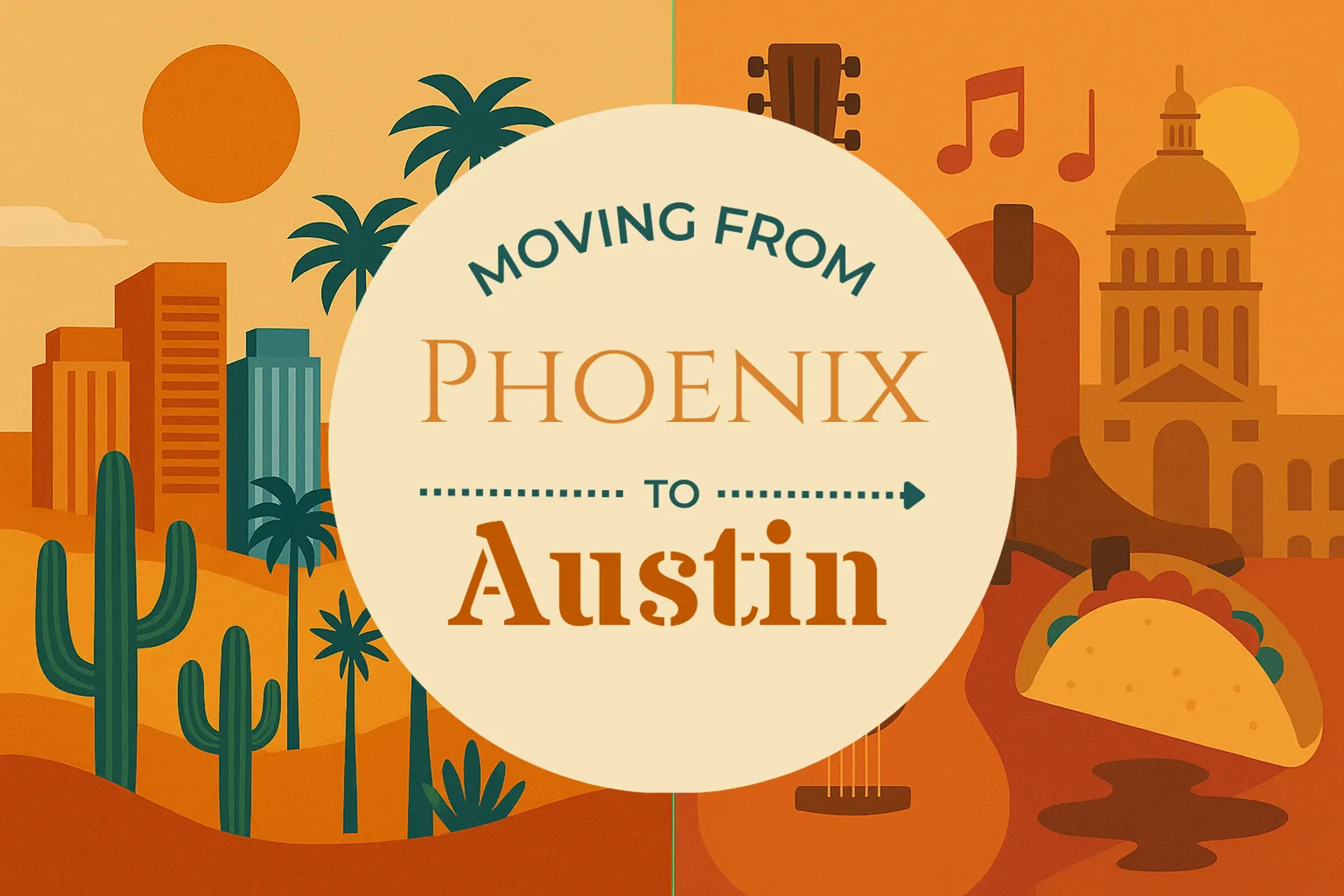 Side-by-side comparison of Phoenix to Austin moving companies