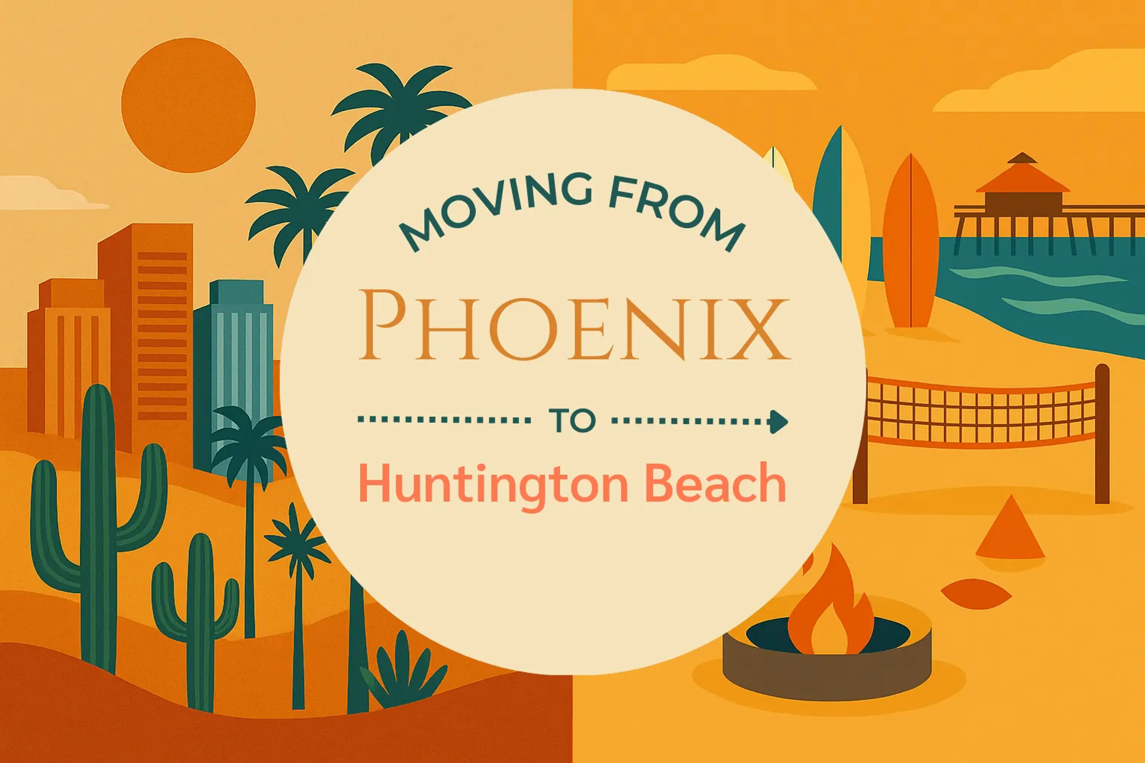 Side-by-side comparison of Phoenix to Huntington Beach moving companies