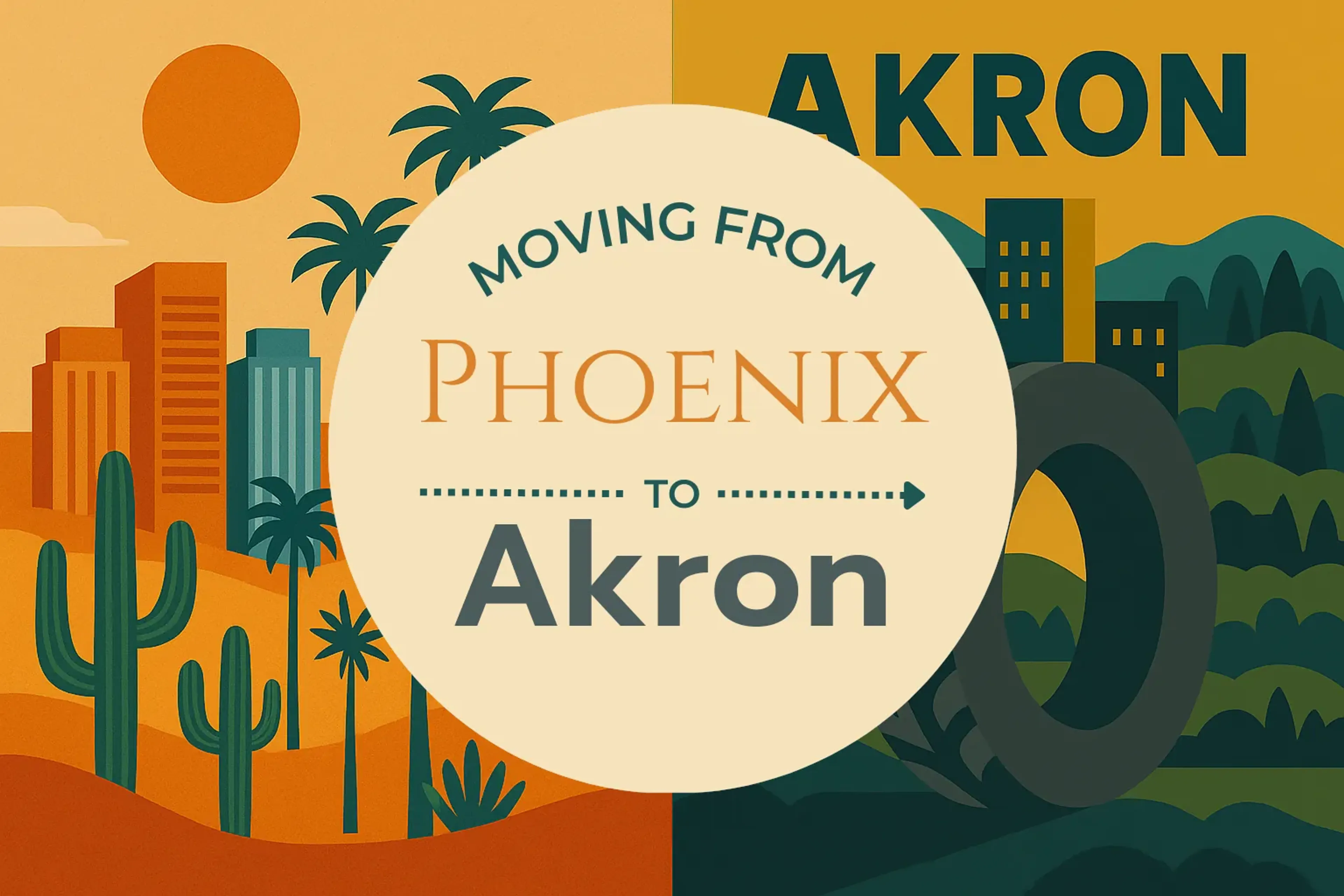 Side-by-side comparison of Phoenix to Akron moving companies