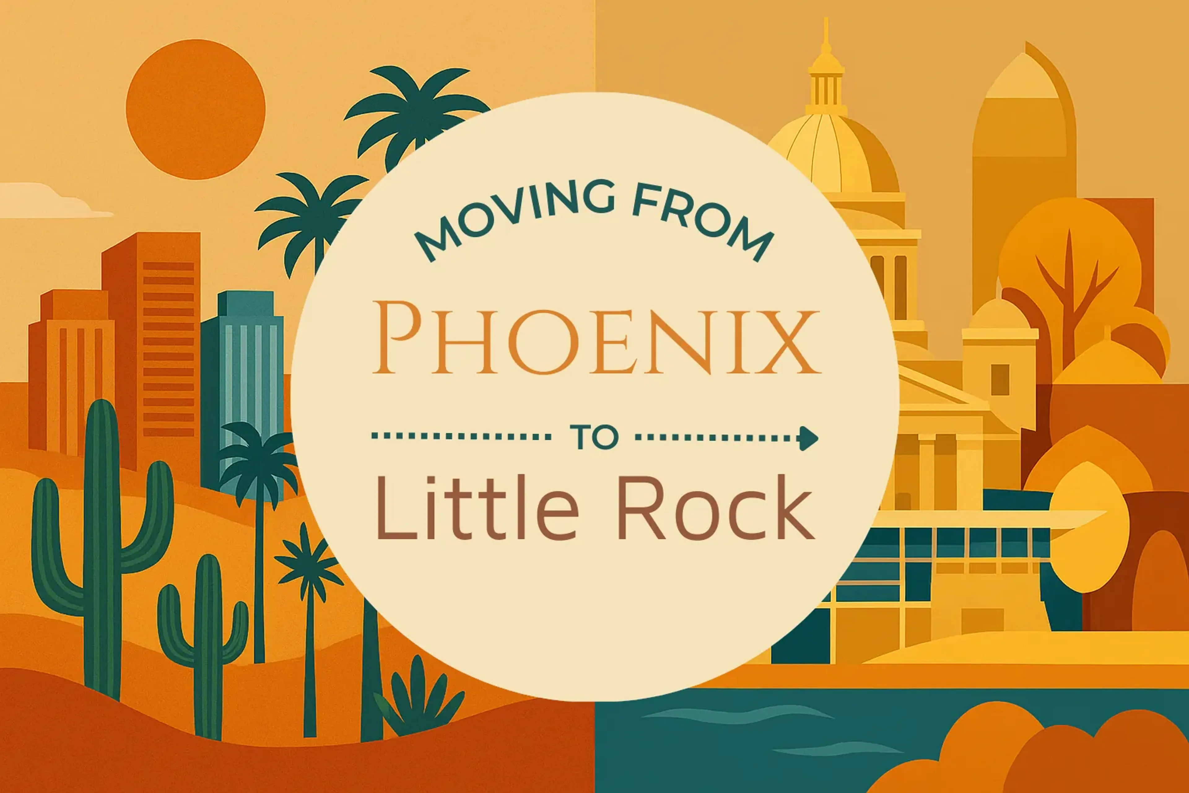 Side-by-side comparison of Phoenix to Little Rock moving companies