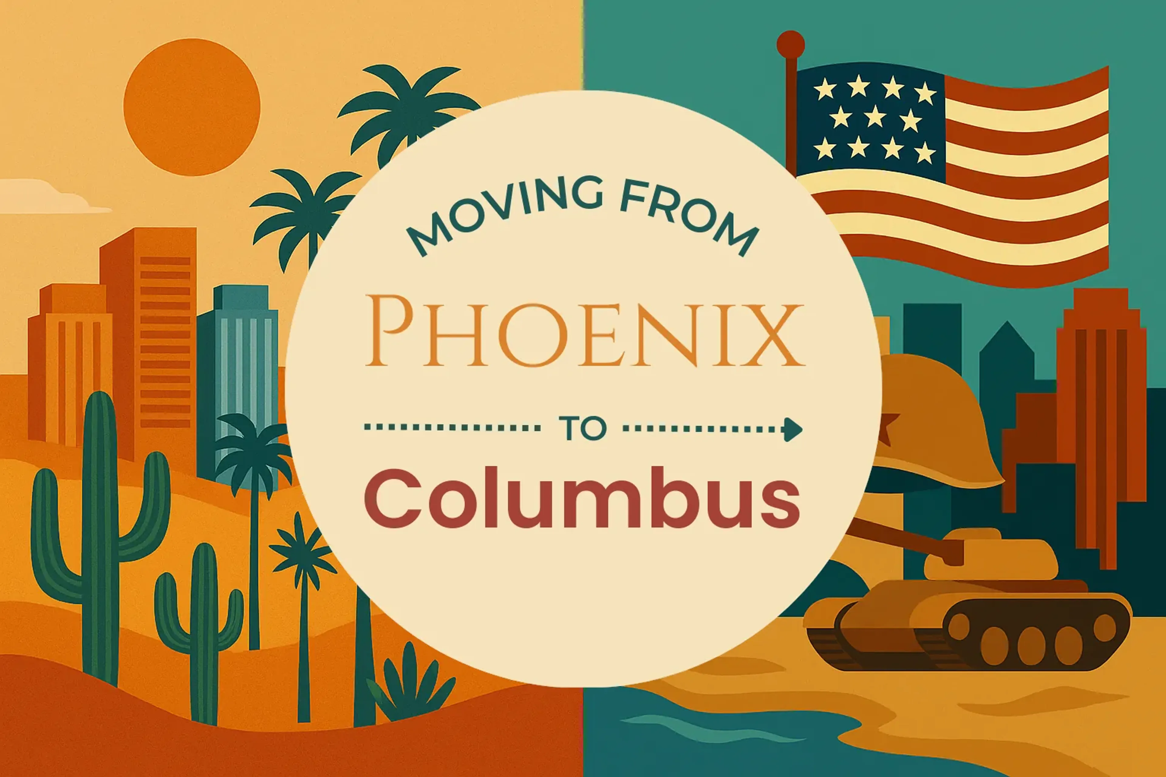 Side-by-side comparison of Phoenix to Columbus moving companies