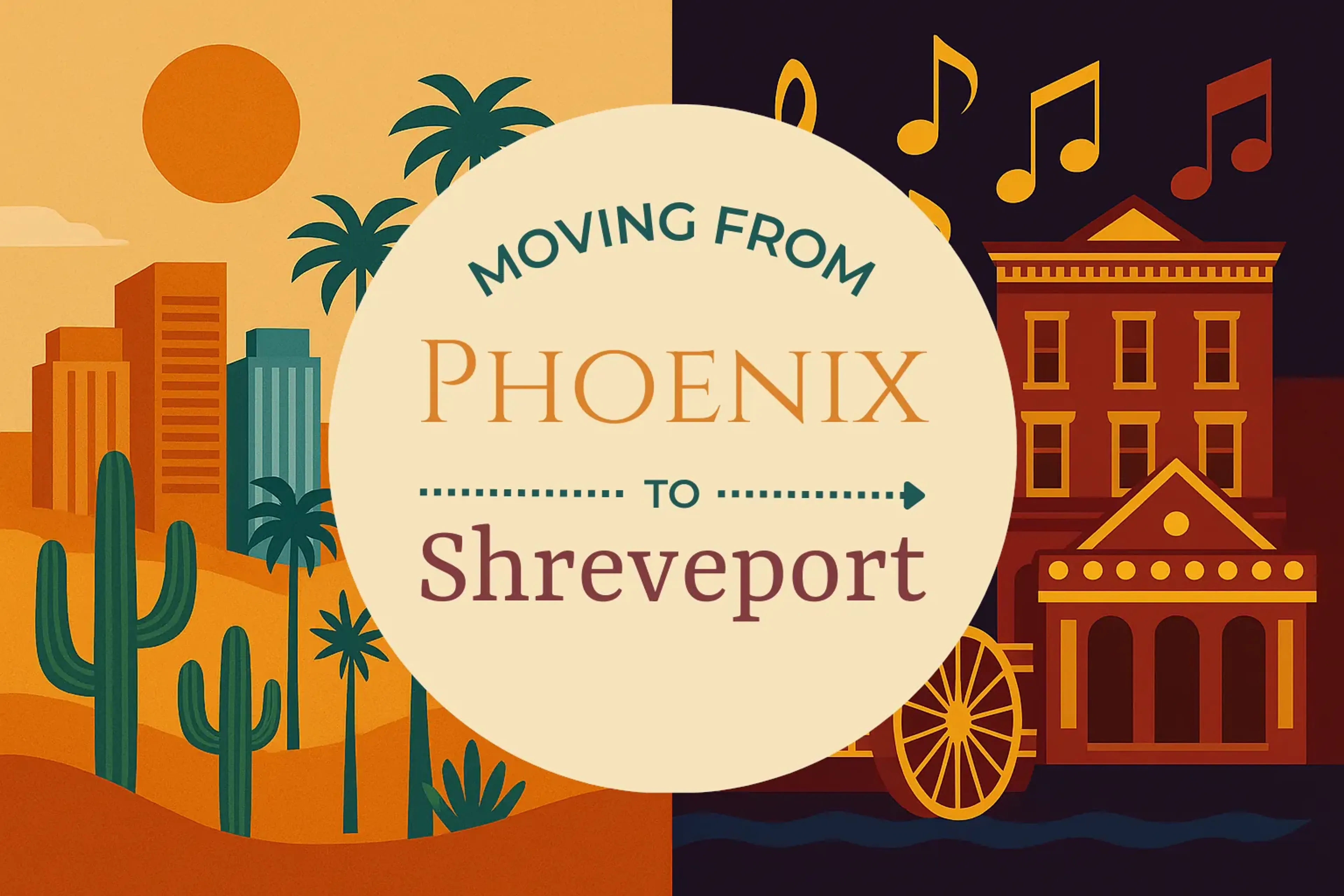 Side-by-side comparison of Phoenix to Shreveport moving companies