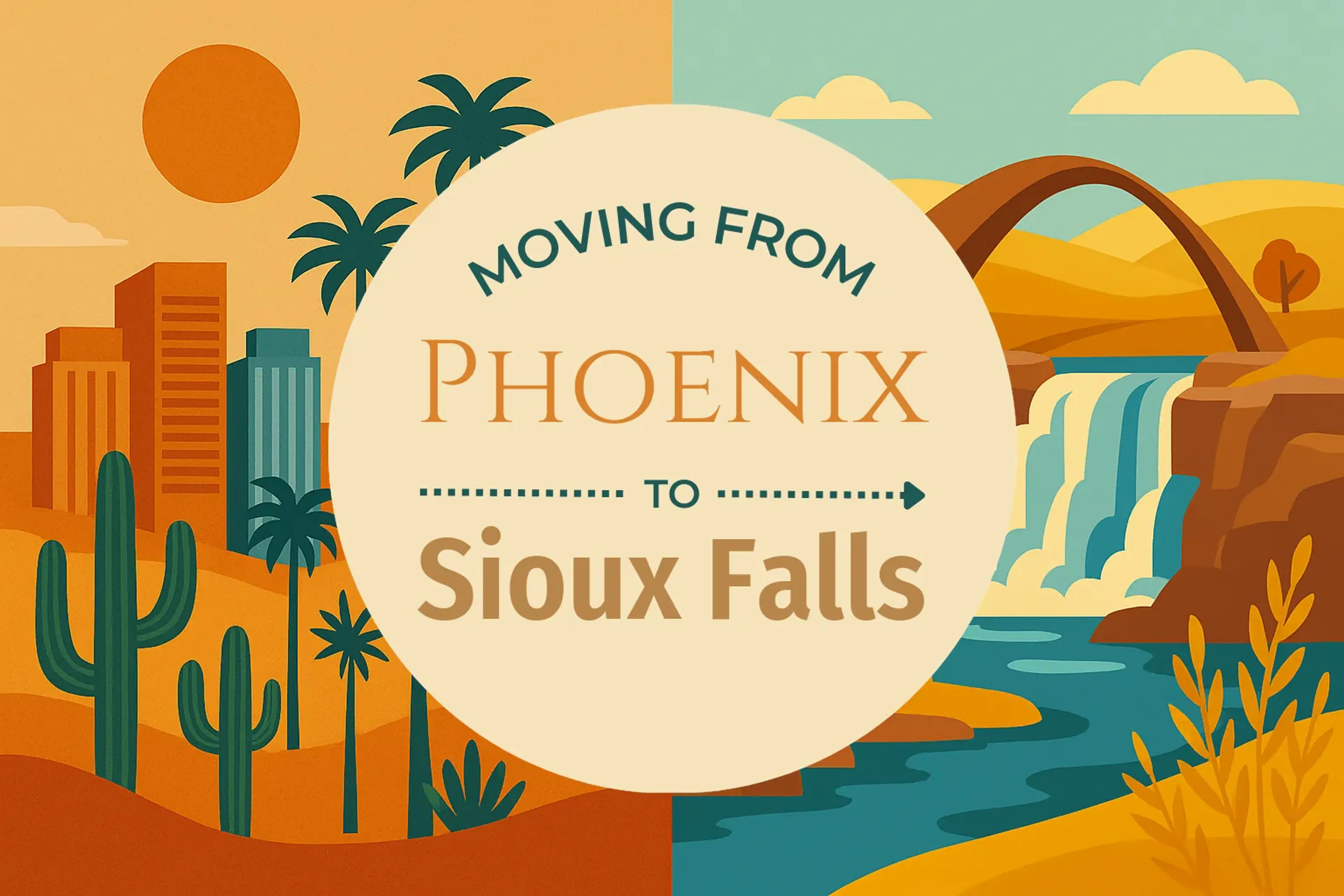 Side-by-side comparison of Phoenix to Sioux Falls moving companies
