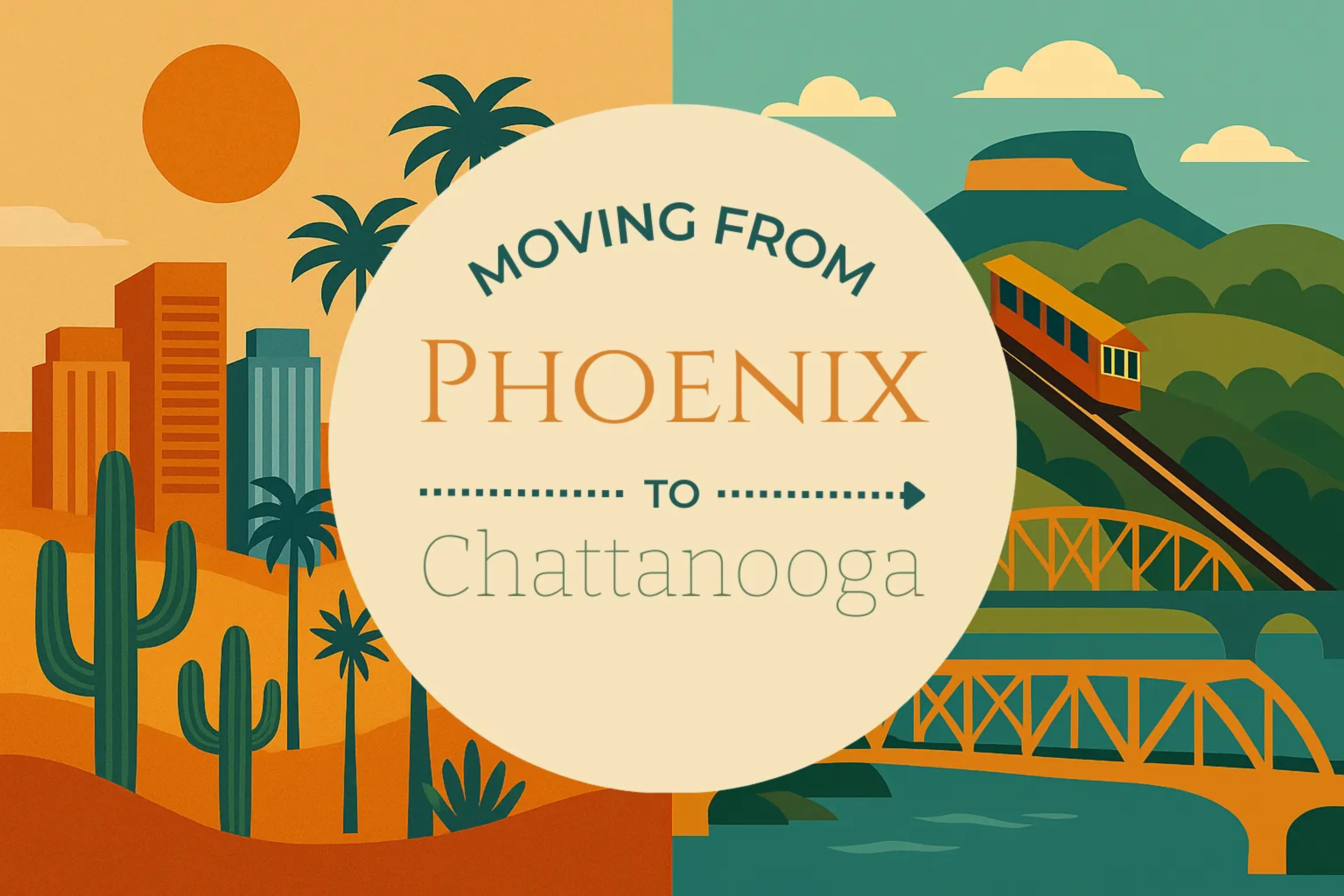 Side-by-side comparison of Phoenix to Chattanooga moving companies
