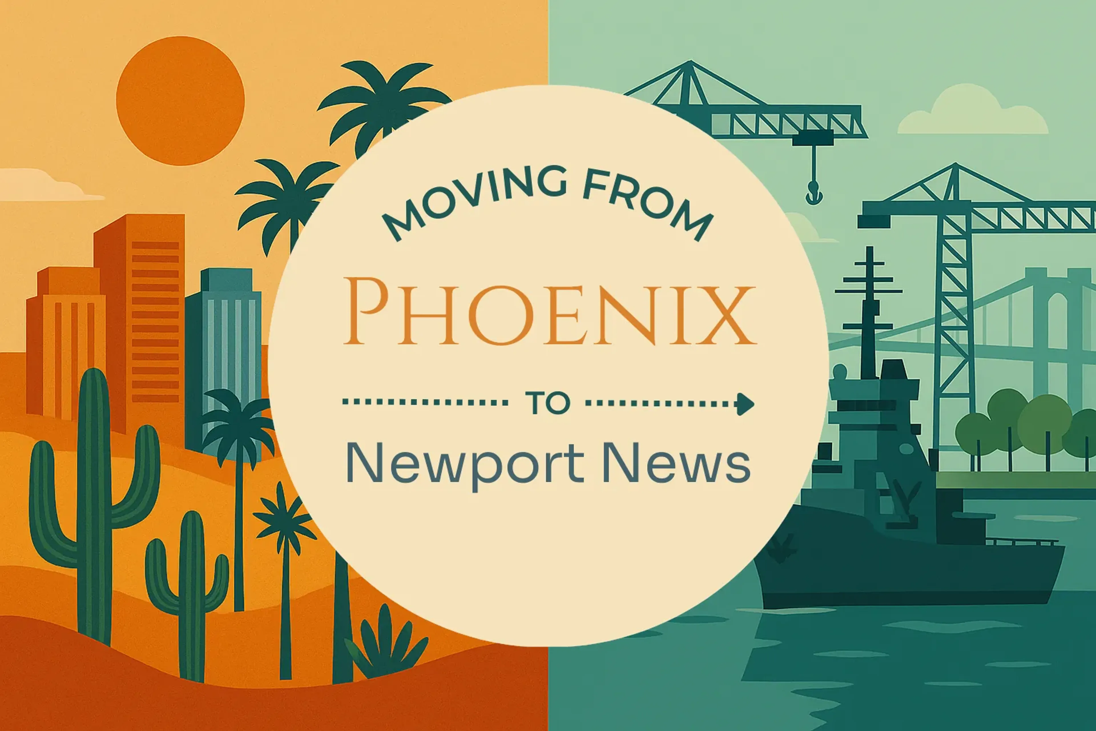 Side-by-side comparison of Phoenix to Newport News moving companies