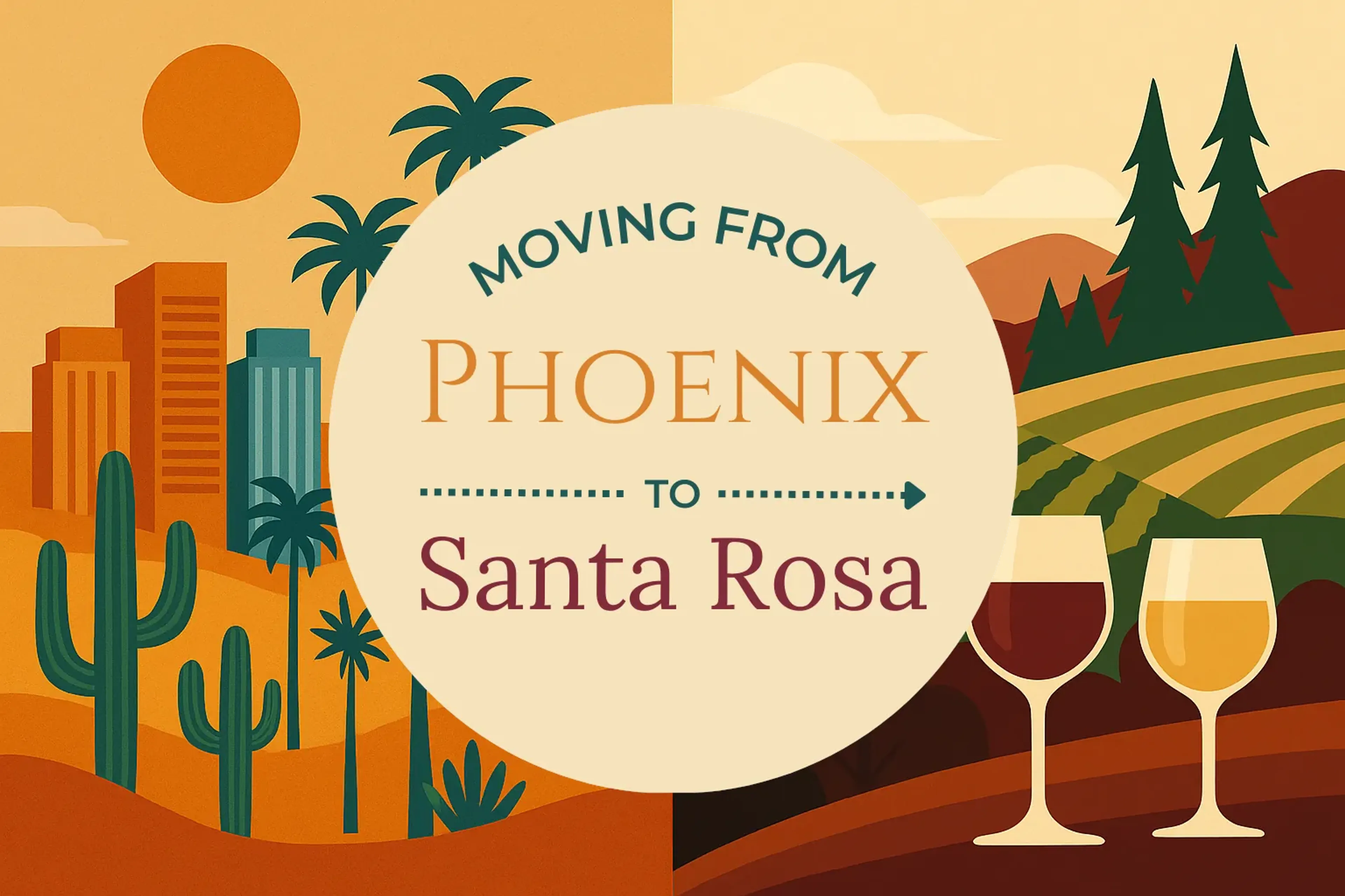 Side-by-side comparison of Phoenix to Santa Rosa moving companies