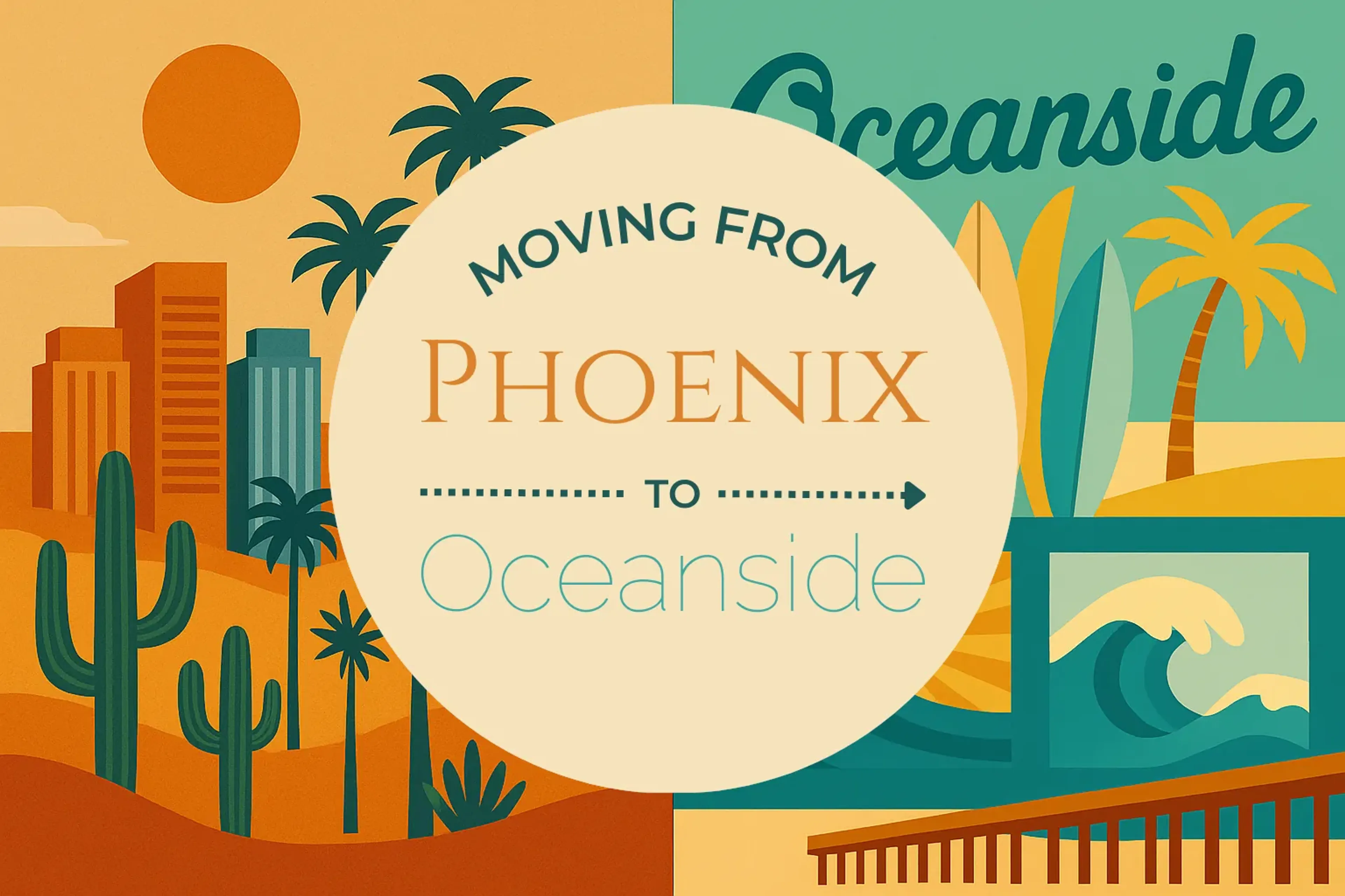 Side-by-side comparison of Phoenix to Oceanside moving companies